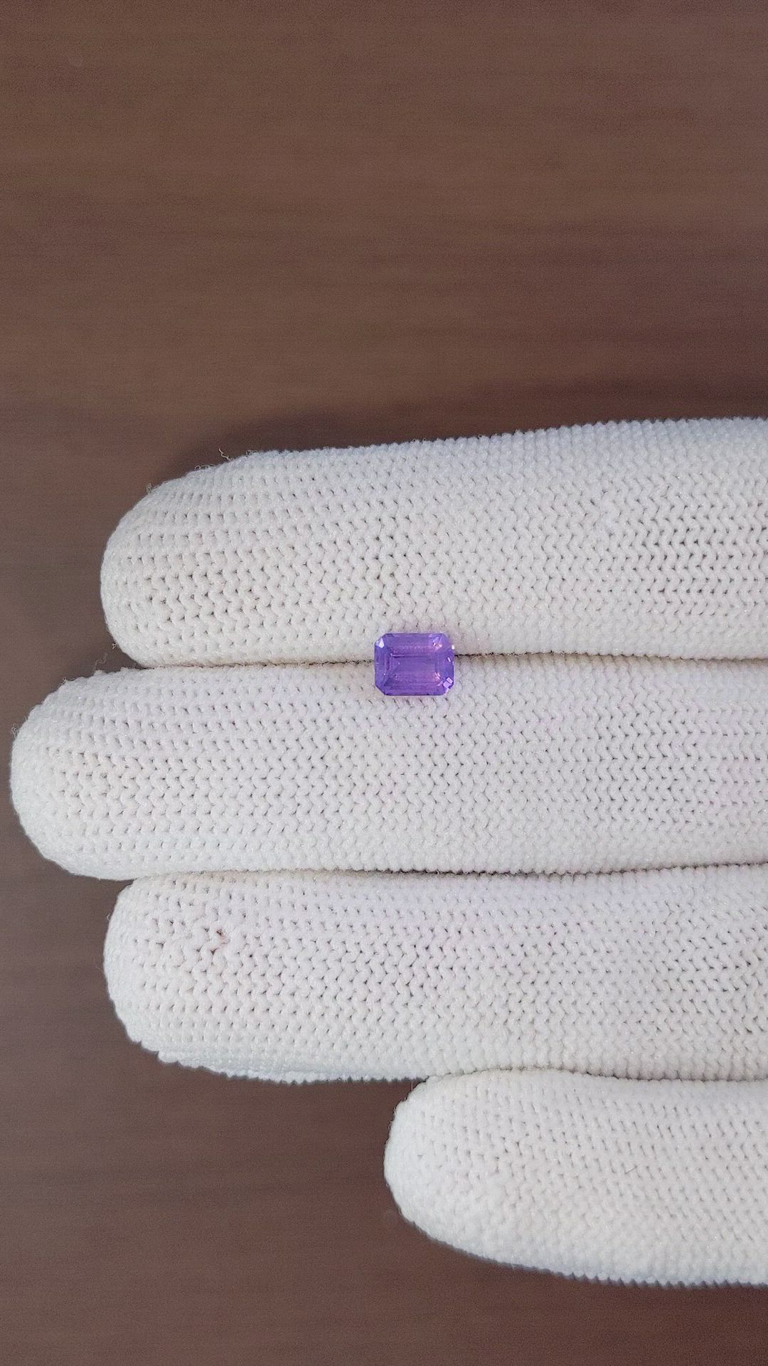 1.12 Ct. Purple Sapphire from Ceylon (Sri Lanka) Size Video