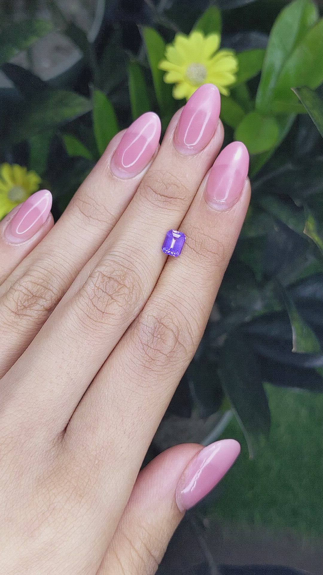 1.12 Ct. Purple Sapphire from Ceylon (Sri Lanka) Size Video