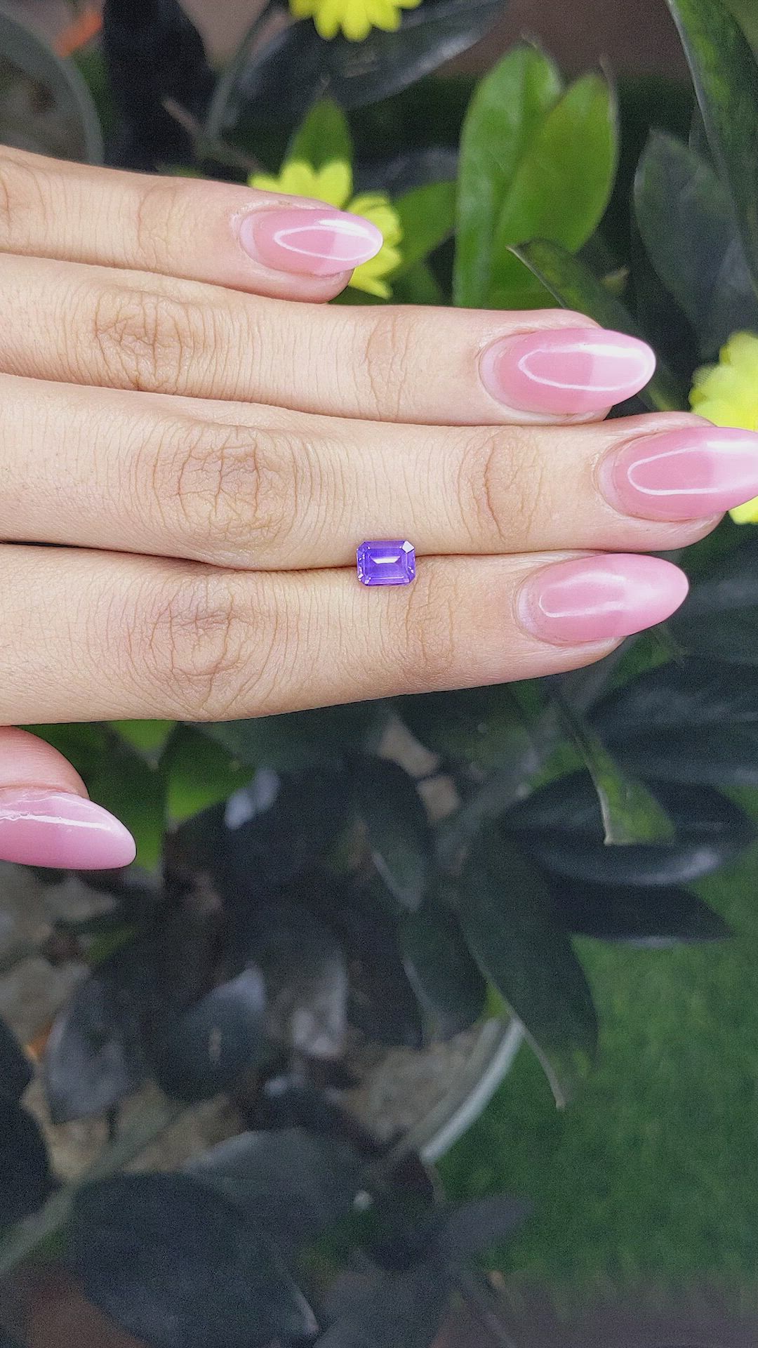 1.12 Ct. Purple Sapphire from Ceylon (Sri Lanka) Size Video