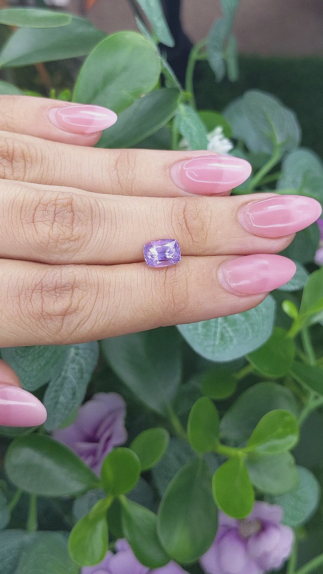 2.35 Ct. Purple Sapphire from Ceylon (Sri Lanka) Size Video