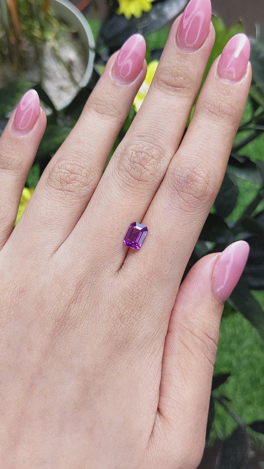 1.60 Ct. Pinkish Purple Sapphire from Madagascar Size Video