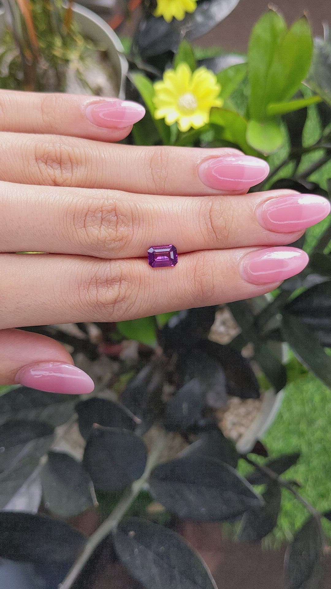 1.60 Ct. Pinkish Purple Sapphire from Madagascar Size Video