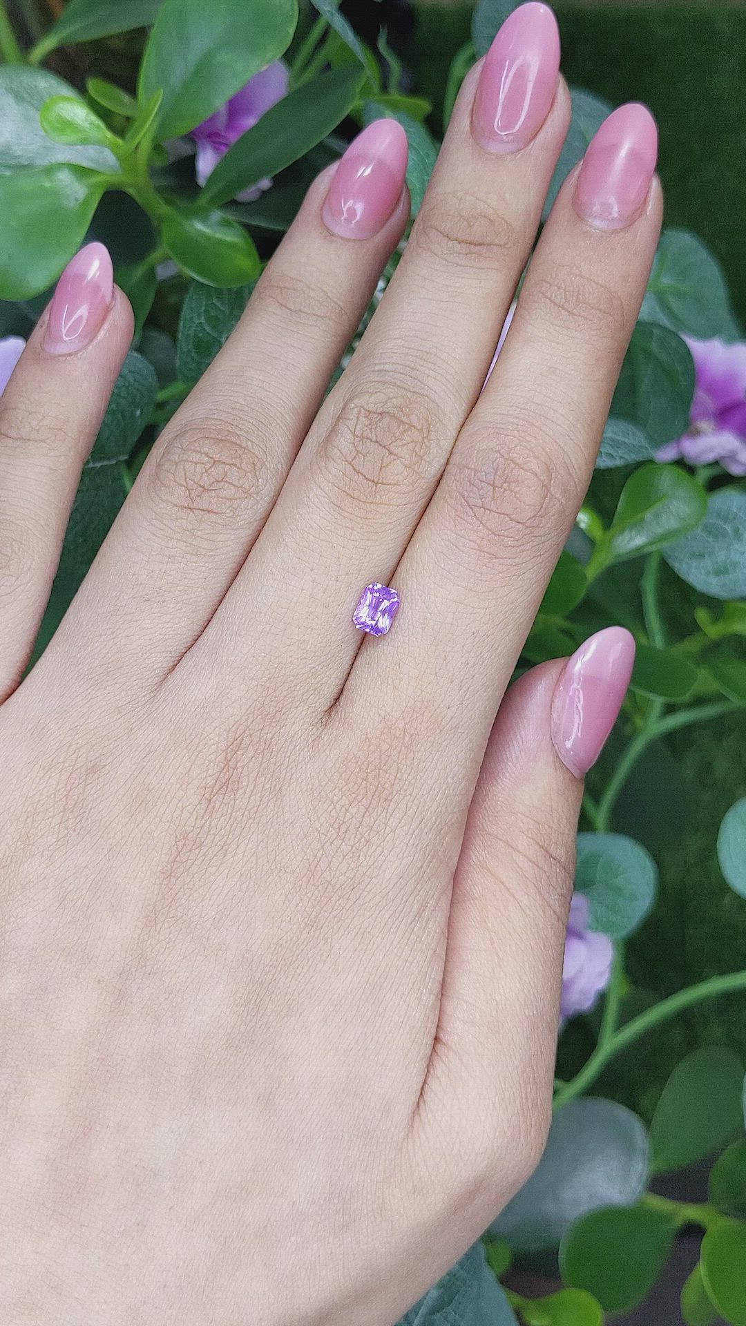 1.13 Ct. Purple Sapphire from Madagascar Size Video