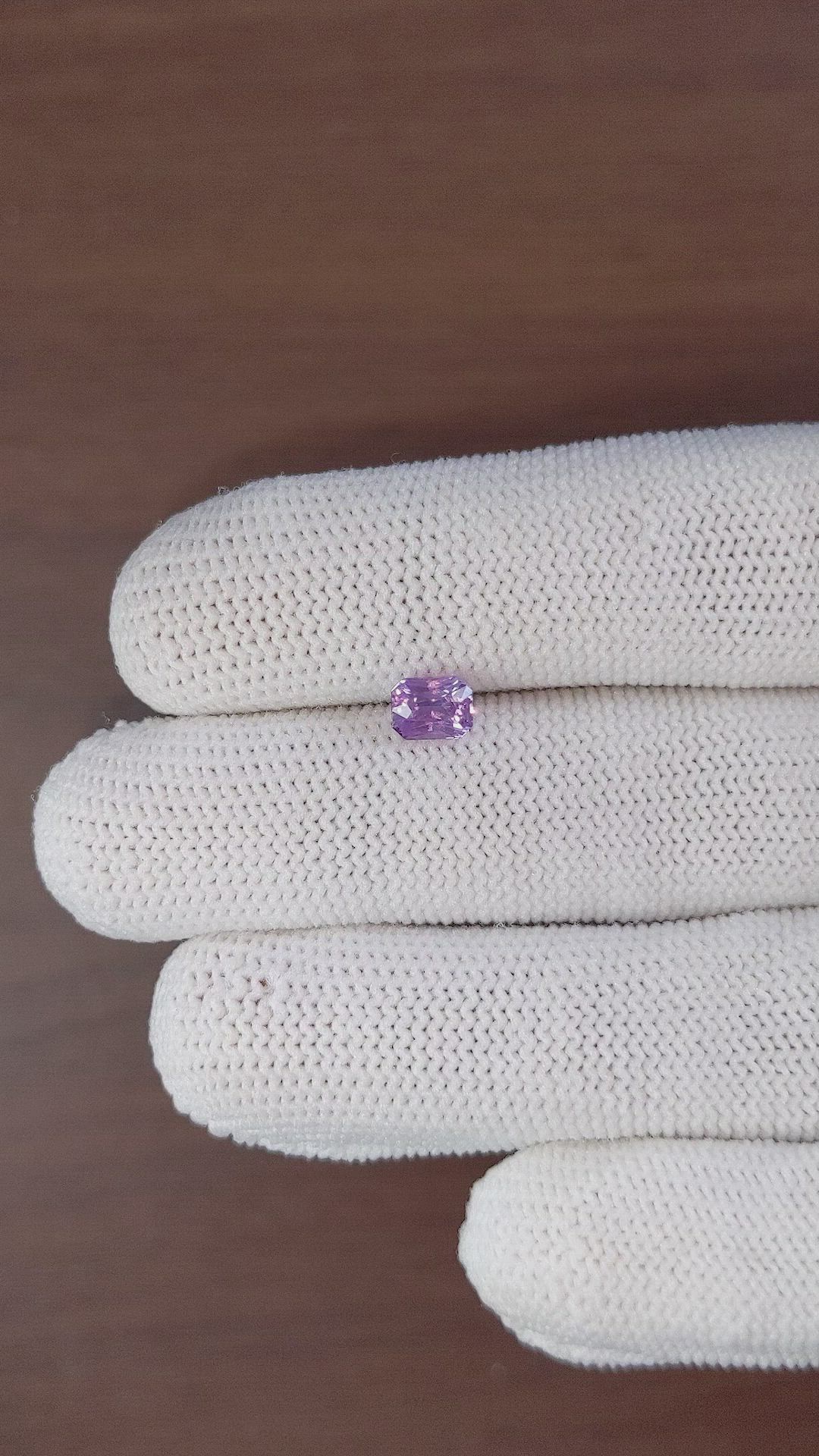 1.13 Ct. Purple Sapphire from Madagascar Size Video