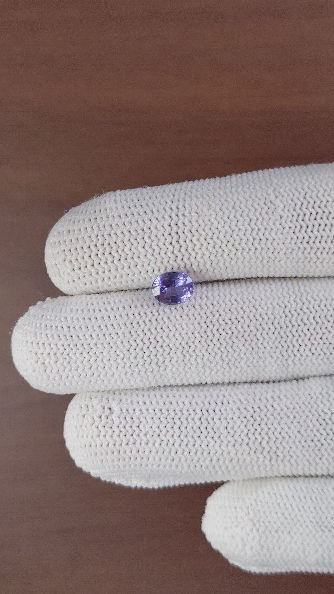 1.16 Ct. Violet Sapphire from Ceylon (Sri Lanka) Size Video