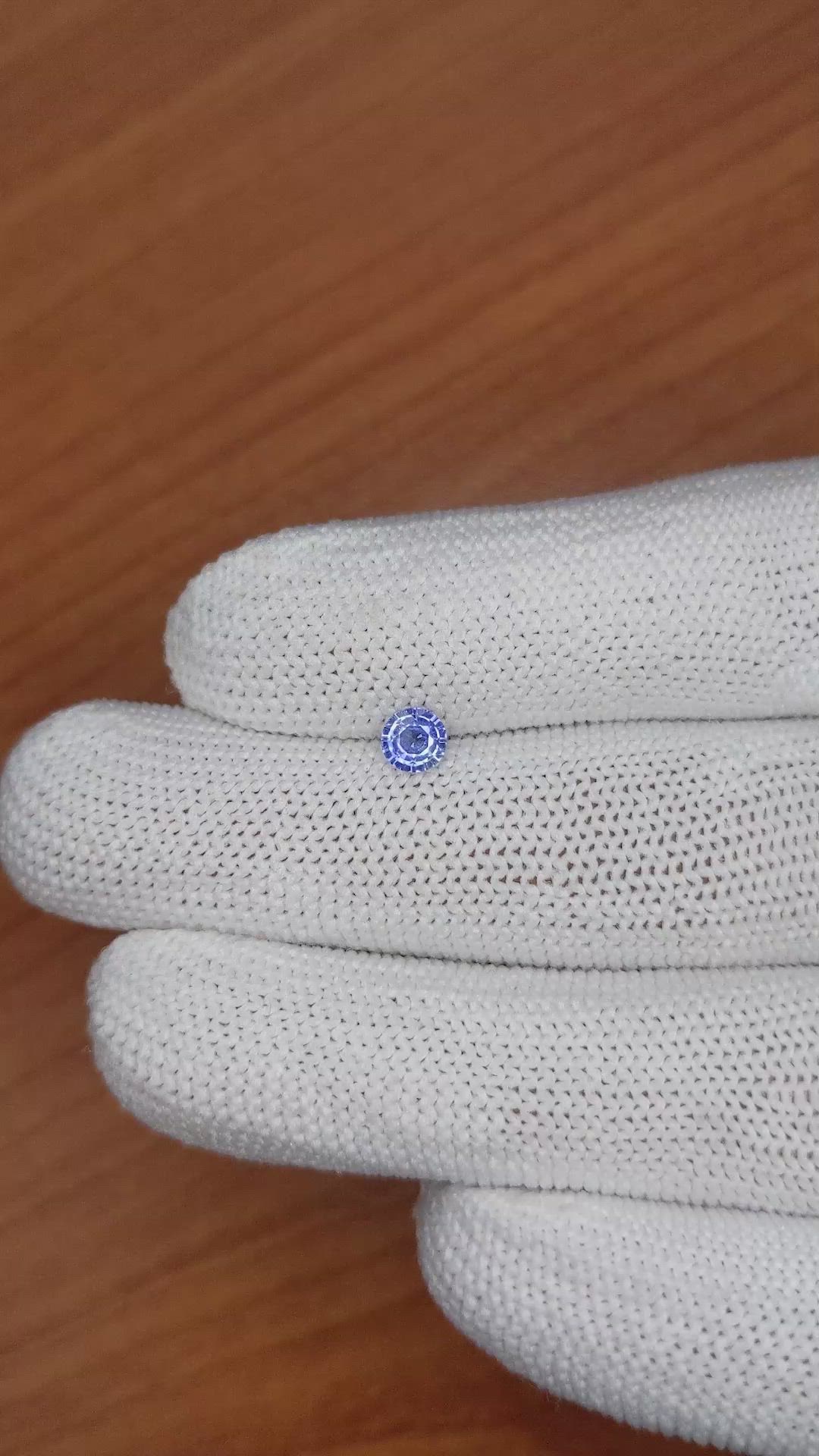 0.41 Ct. Blue Sapphire from Ceylon (Sri Lanka) Size Video