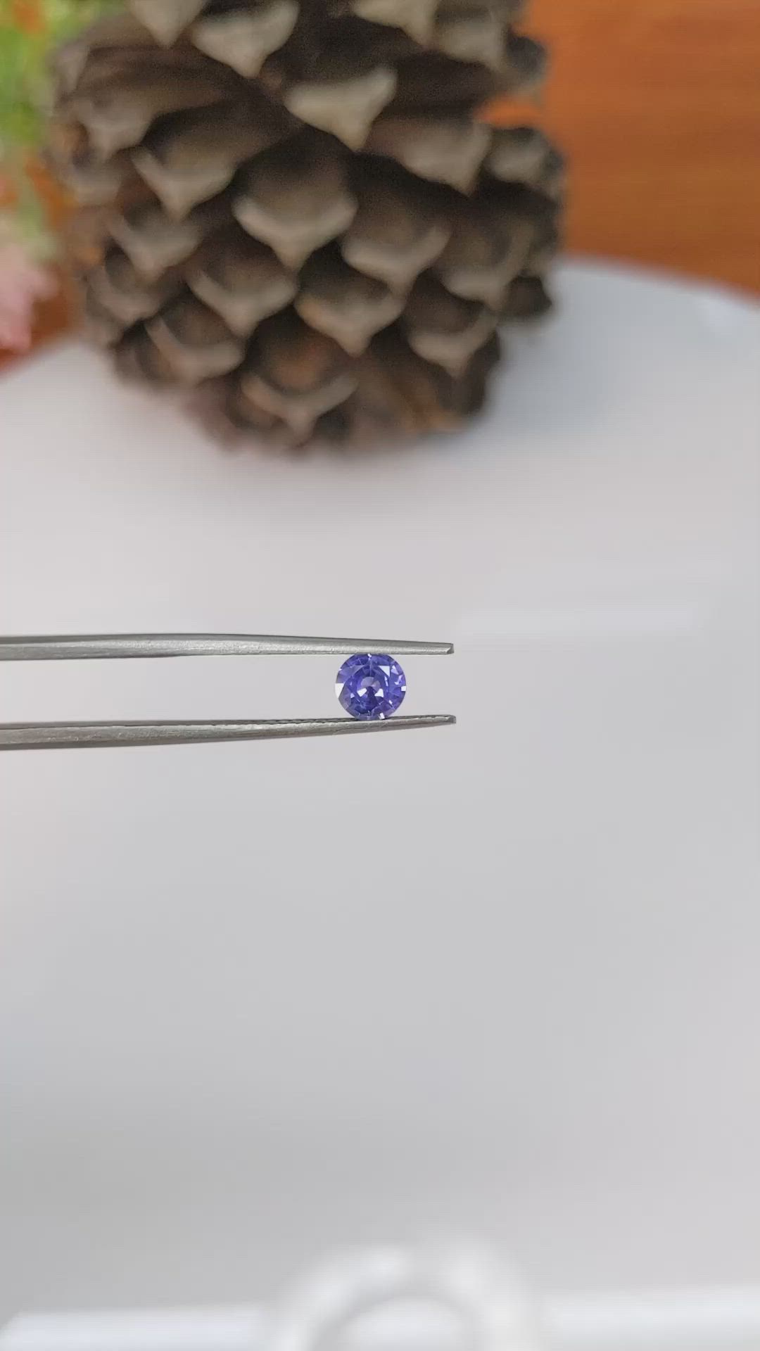 0.53 Ct. Blue Sapphire from Ceylon (Sri Lanka) Size Video