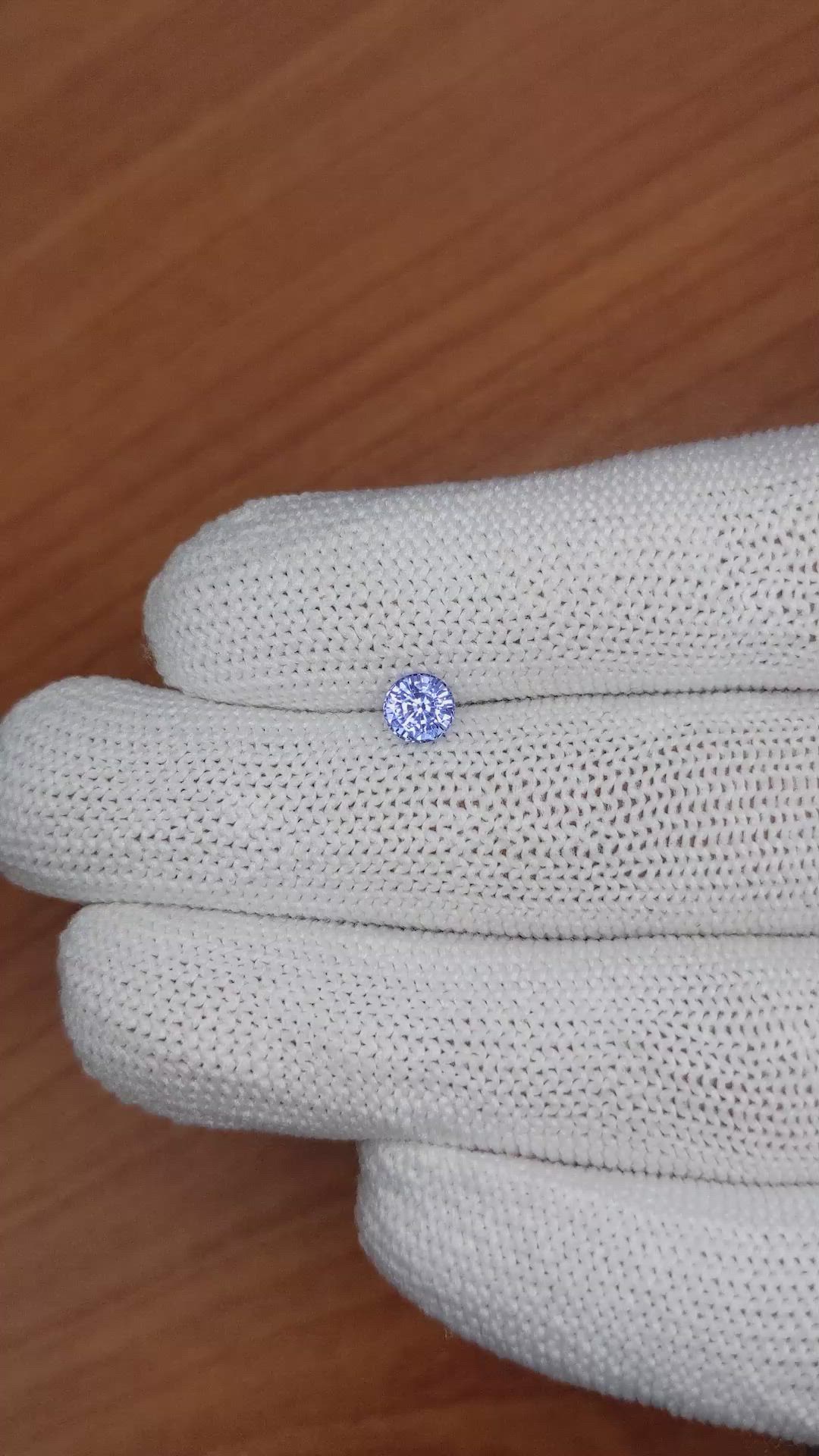 0.77 Ct. Blue Sapphire from Ceylon (Sri Lanka) Size Video