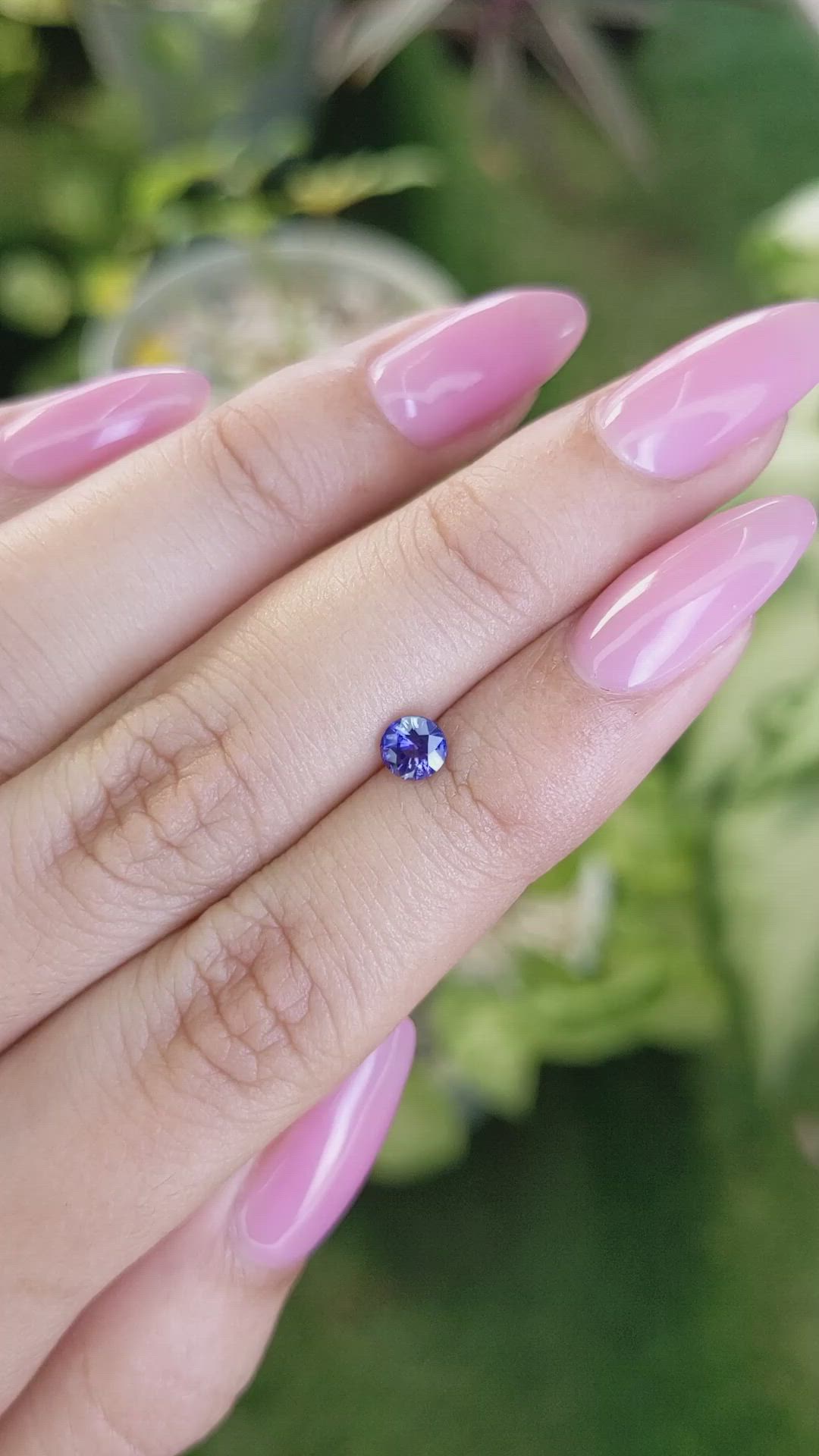 0.49 Ct. Color Change Sapphire from Ceylon (Sri Lanka) Size Video