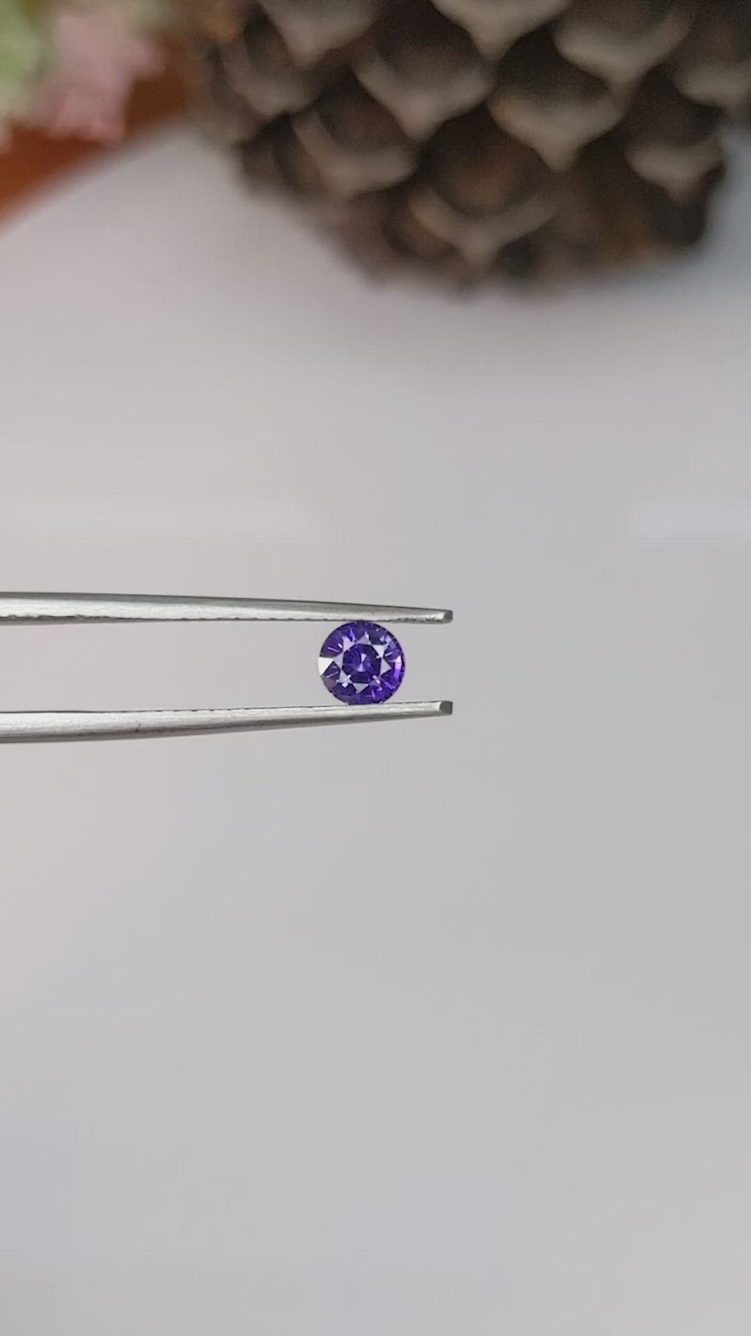 0.49 Ct. Color Change Sapphire from Ceylon (Sri Lanka) Size Video