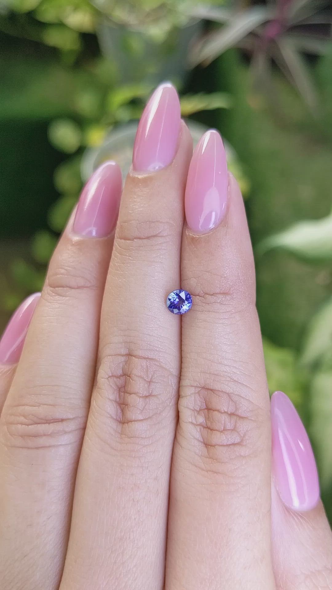 0.49 Ct. Color Change Sapphire from Ceylon (Sri Lanka) Size Video