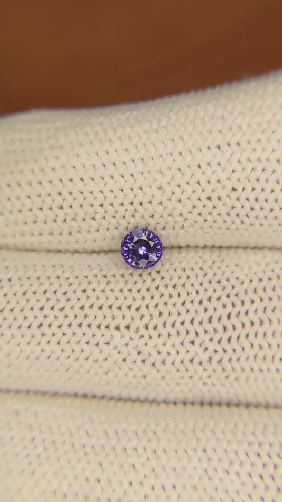 0.49 Ct. Color Change Sapphire from Ceylon (Sri Lanka) Size Video