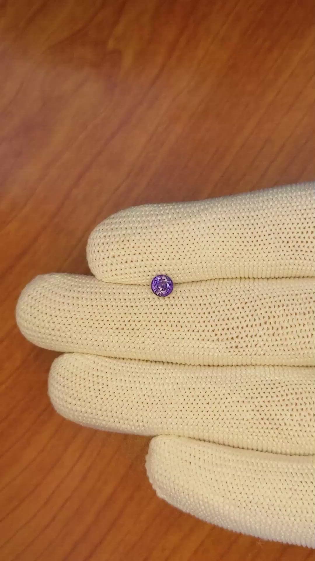 0.49 Ct. Color Change Sapphire from Ceylon (Sri Lanka) Size Video