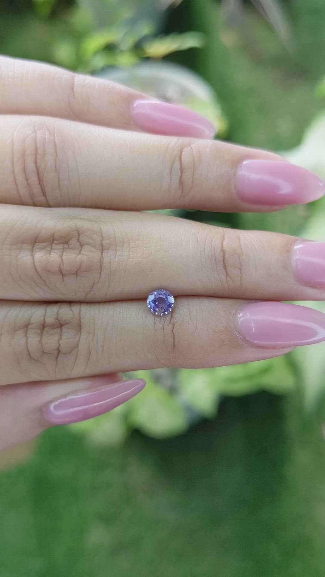 0.44 Ct. Bluish Purple Sapphire from Ceylon (Sri Lanka) Size Video
