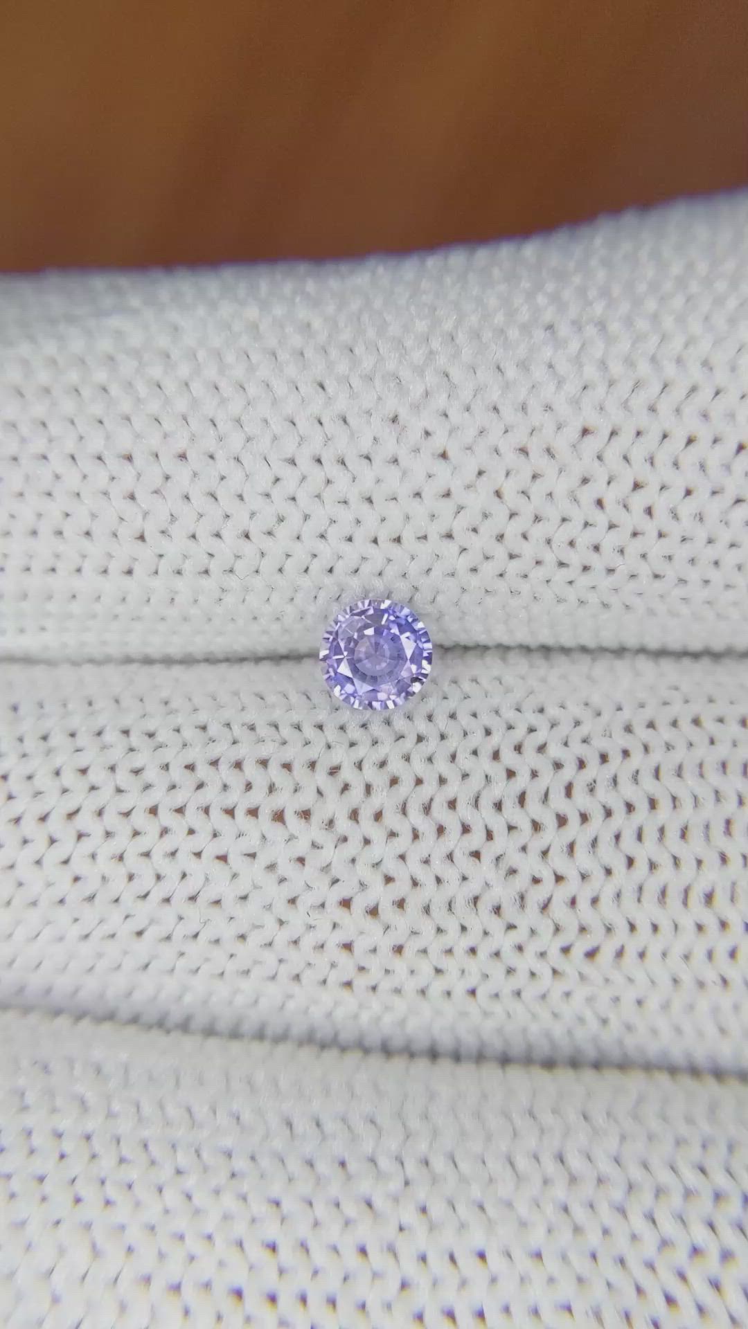 0.44 Ct. Bluish Purple Sapphire from Ceylon (Sri Lanka) Size Video