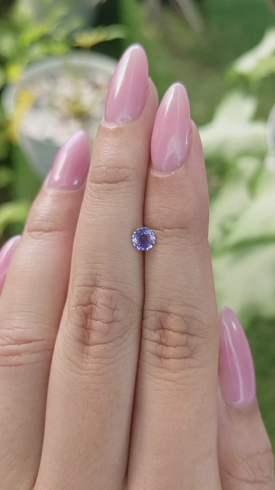 0.44 Ct. Bluish Purple Sapphire from Ceylon (Sri Lanka) Size Video