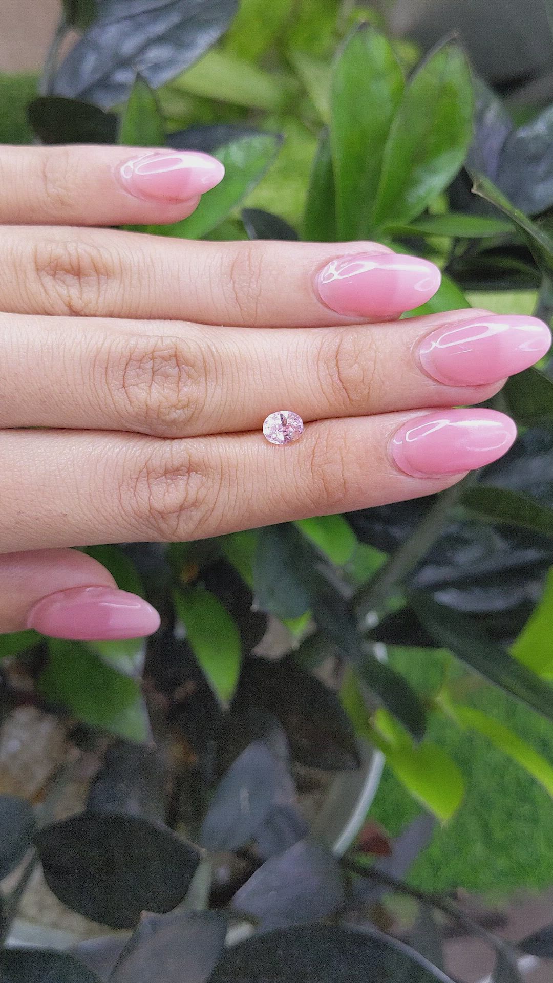 1.07 Ct. Pink Sapphire from Ceylon (Sri Lanka) Size Video