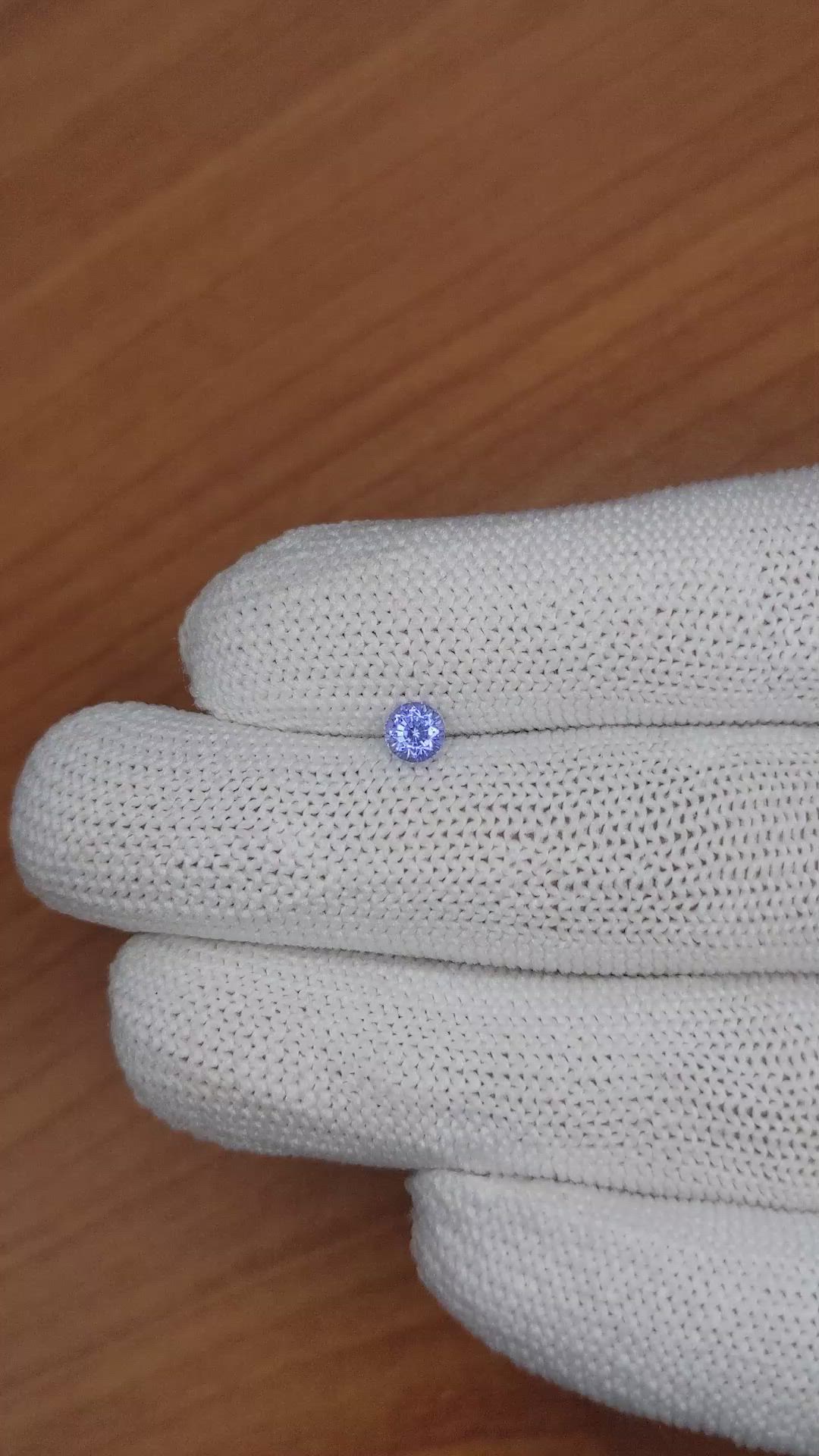 0.54 Ct. Blue Sapphire from Ceylon (Sri Lanka) Size Video