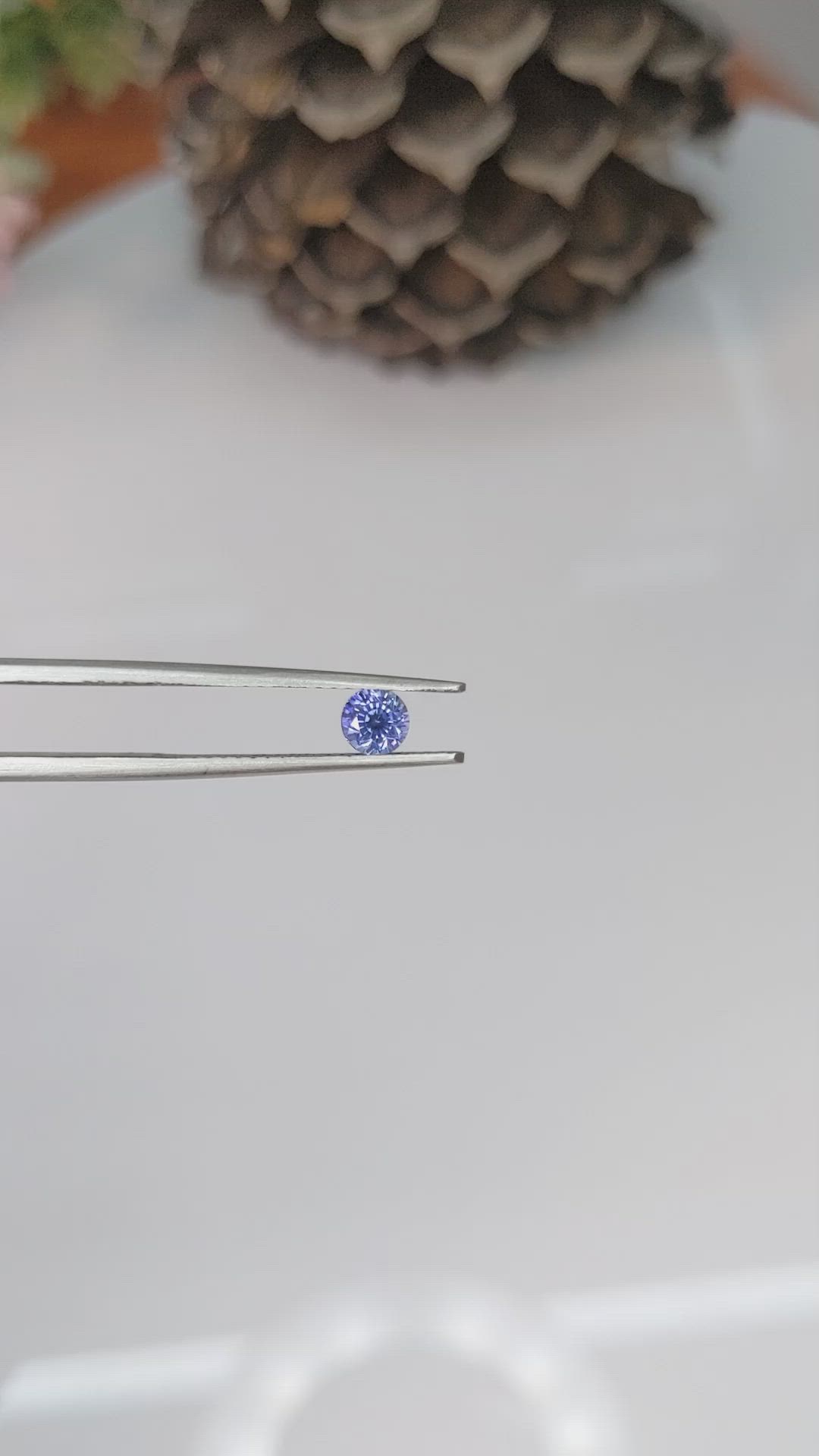 0.54 Ct. Blue Sapphire from Ceylon (Sri Lanka) Size Video