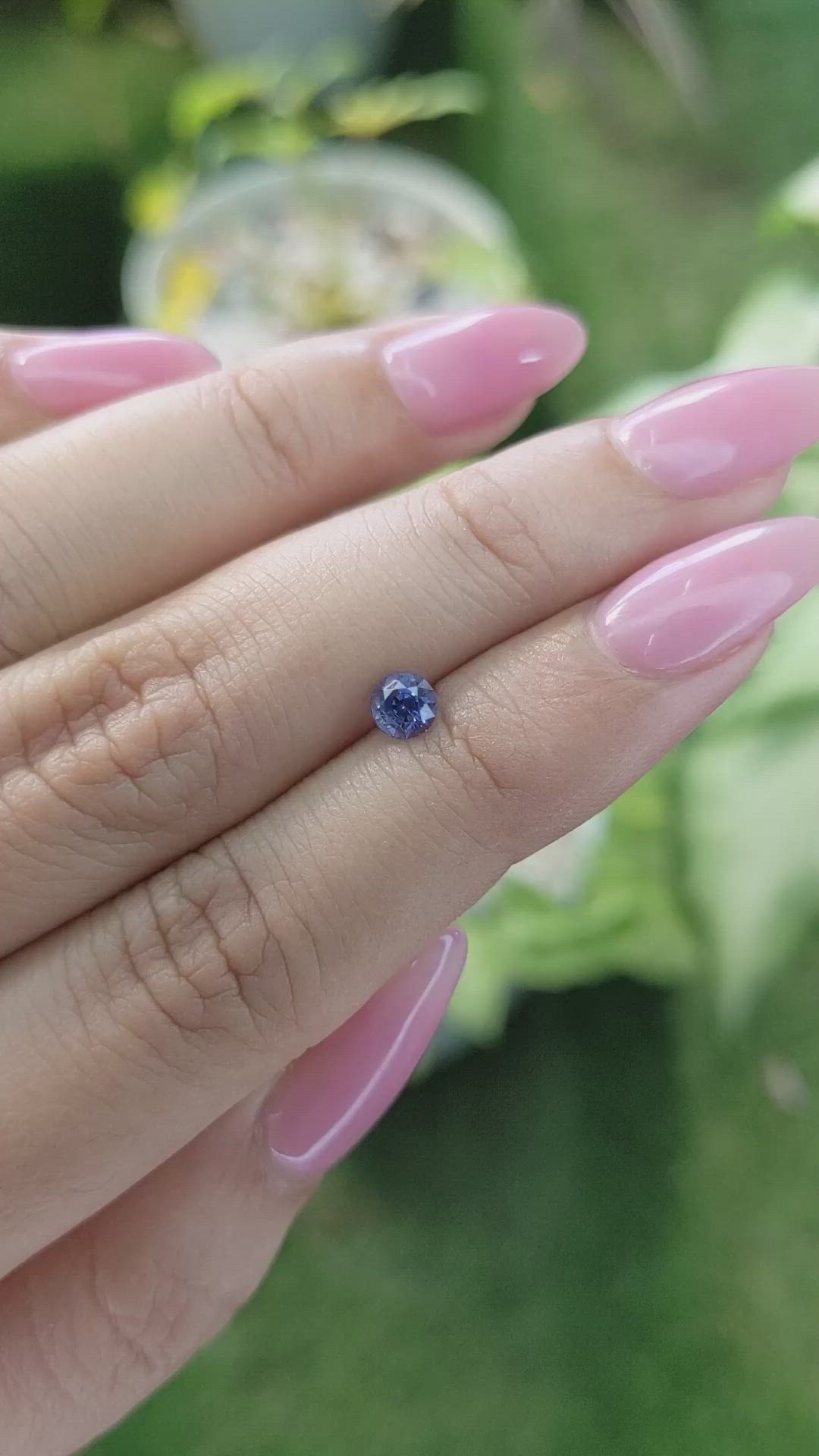 0.54 Ct. Blue Sapphire from Ceylon (Sri Lanka) Size Video