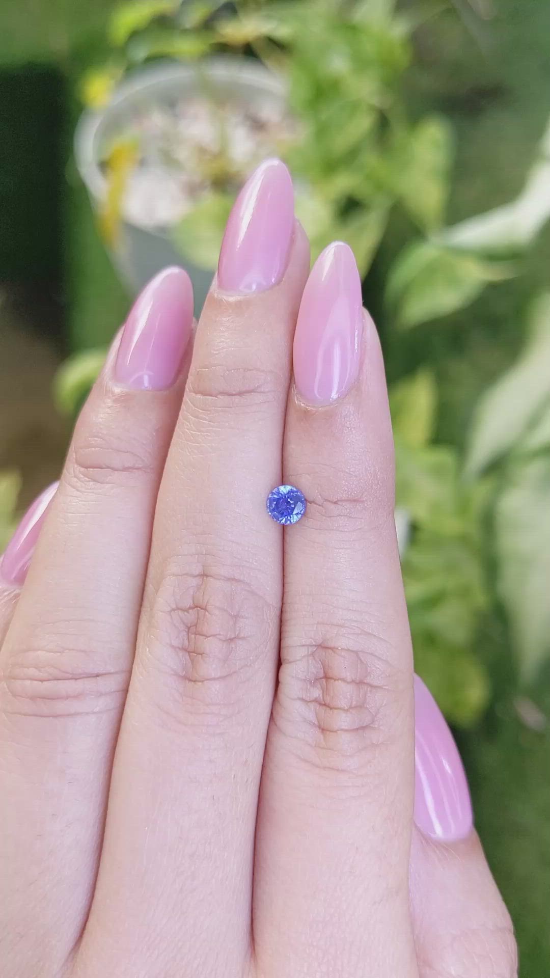 0.45 Ct. Blue Sapphire from Ceylon (Sri Lanka) Size Video