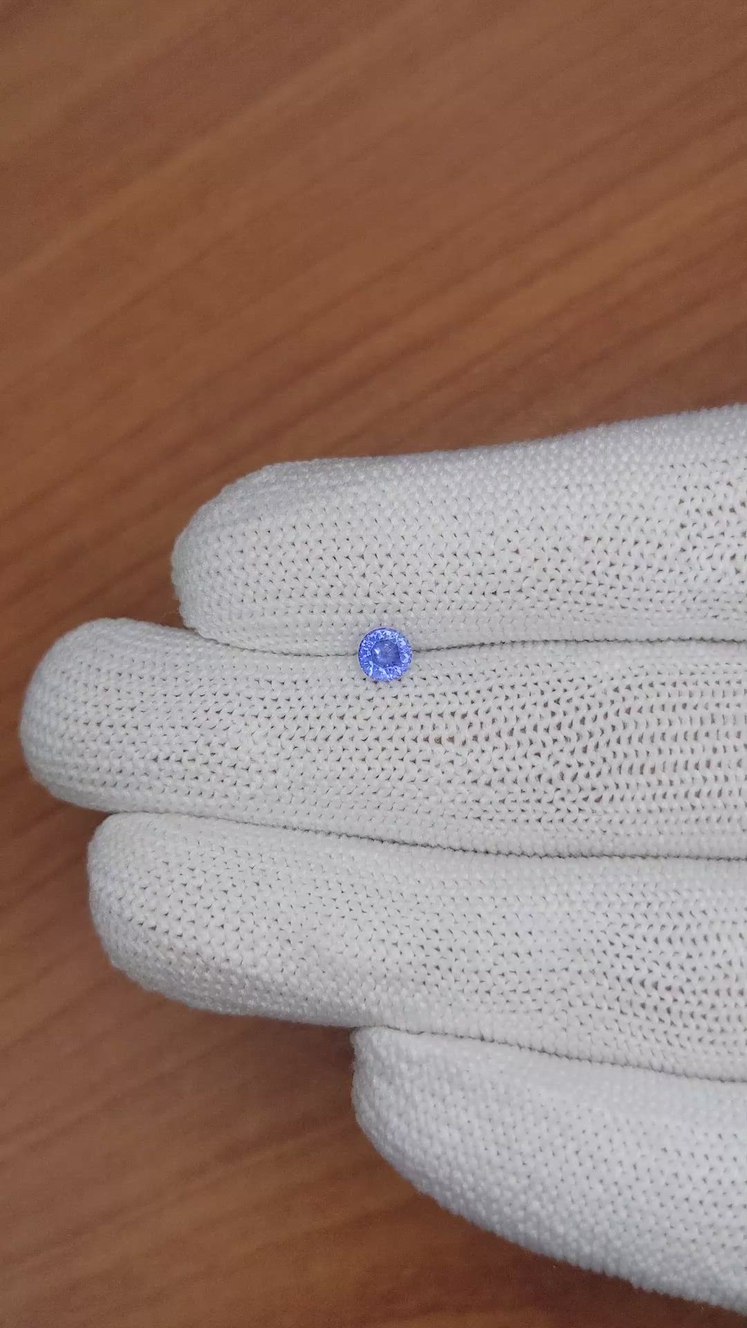 0.45 Ct. Blue Sapphire from Ceylon (Sri Lanka) Size Video