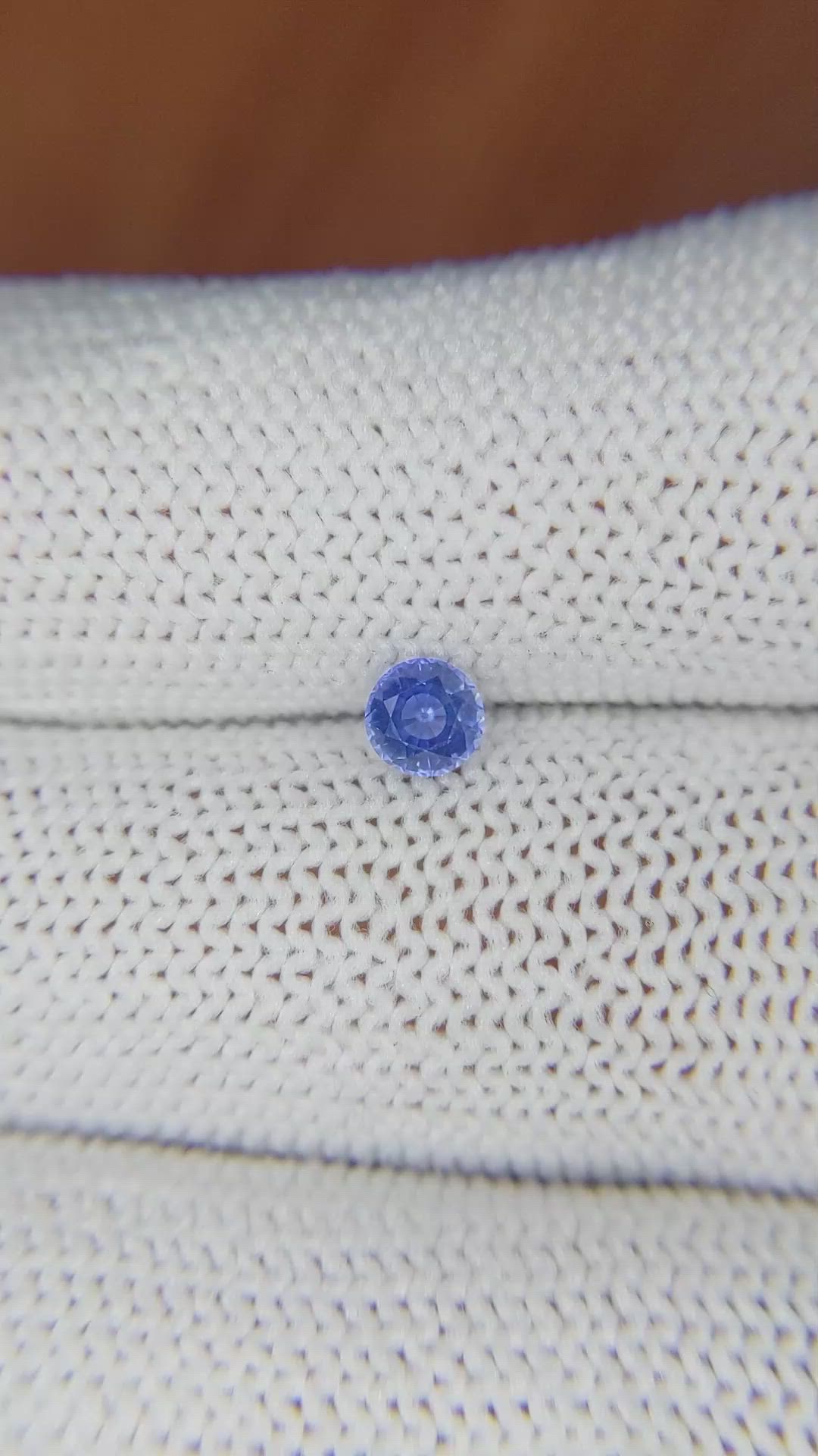 0.45 Ct. Blue Sapphire from Ceylon (Sri Lanka) Size Video