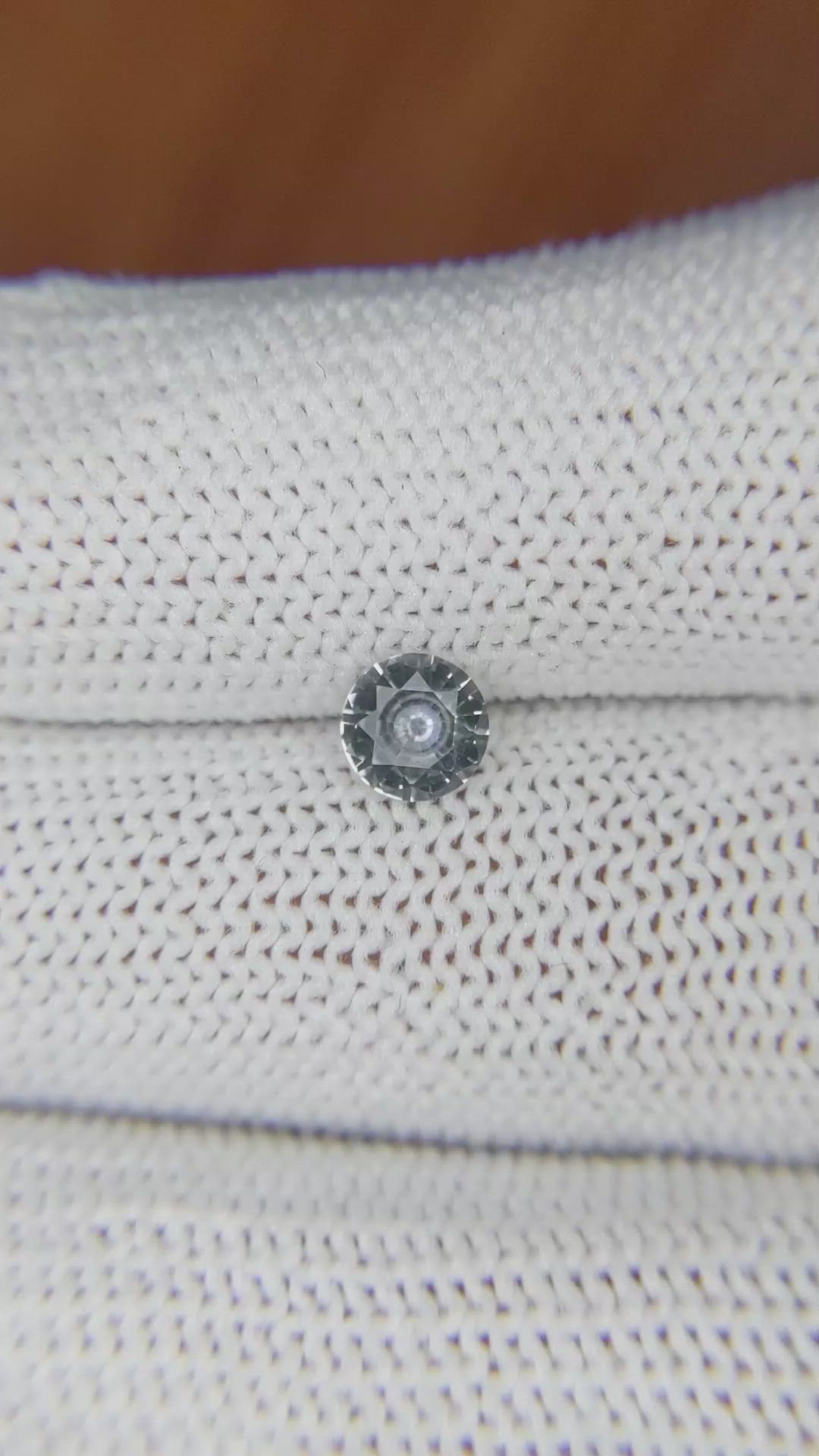 0.76 Ct. Bluish Grey Sapphire from Ceylon (Sri Lanka) Size Video