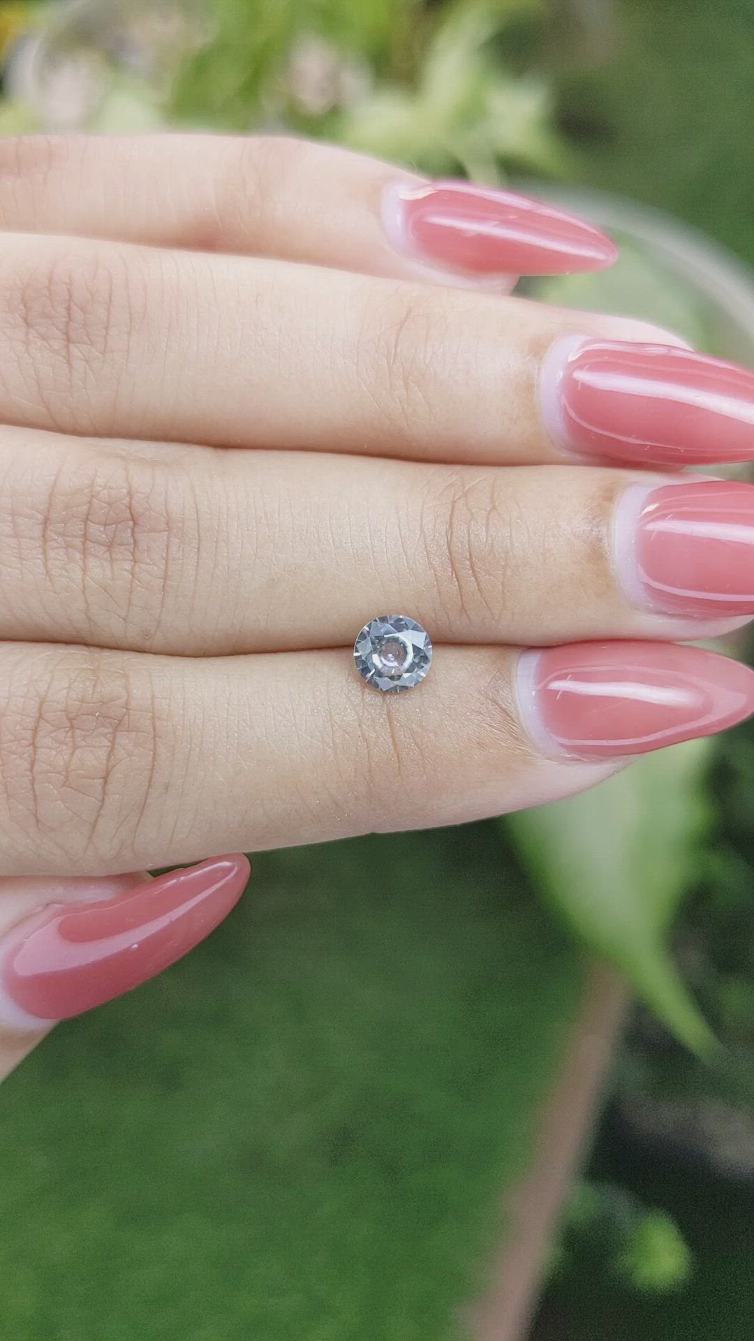 0.76 Ct. Bluish Grey Sapphire from Ceylon (Sri Lanka) Size Video