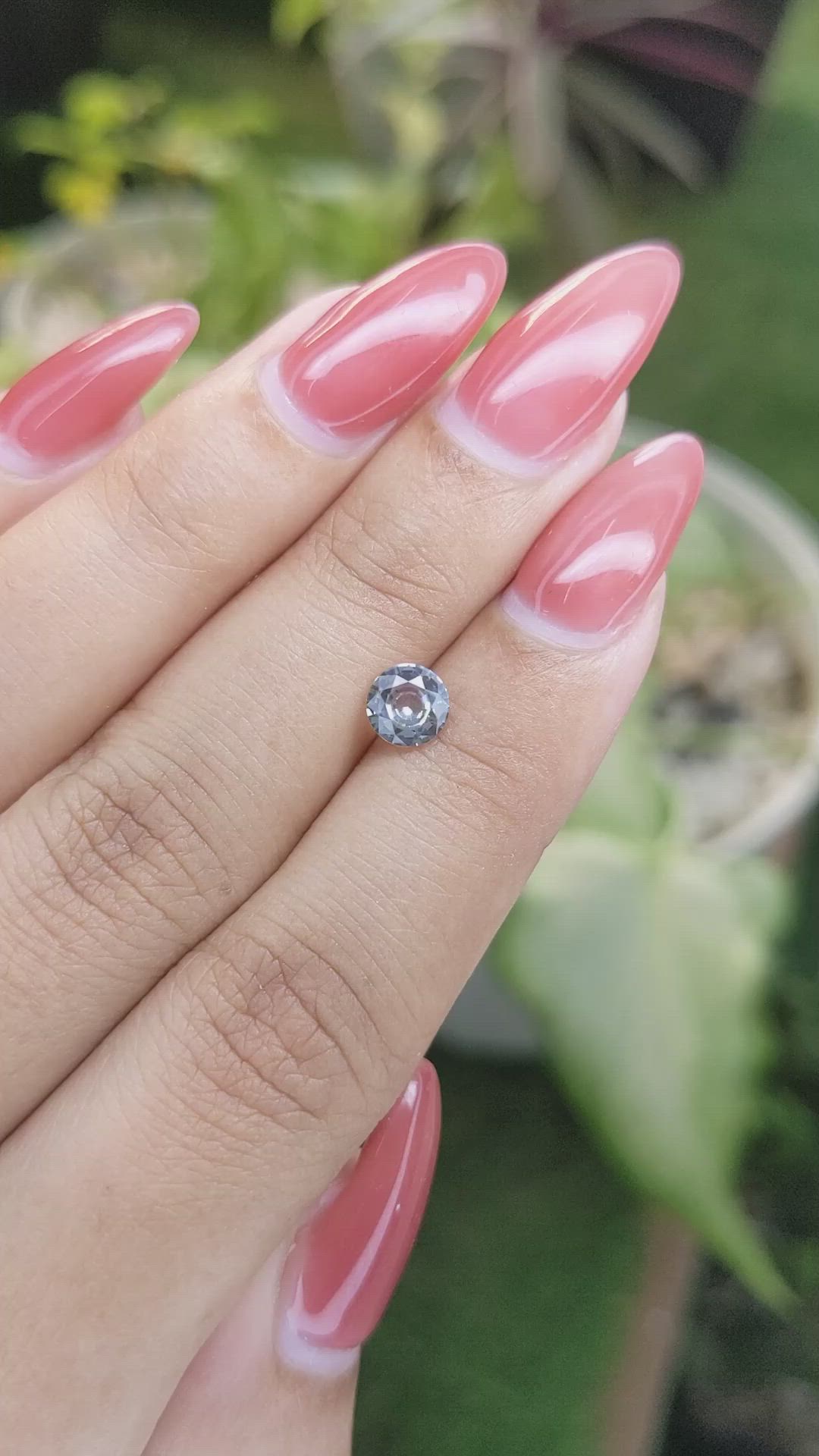 0.76 Ct. Bluish Grey Sapphire from Ceylon (Sri Lanka) Size Video