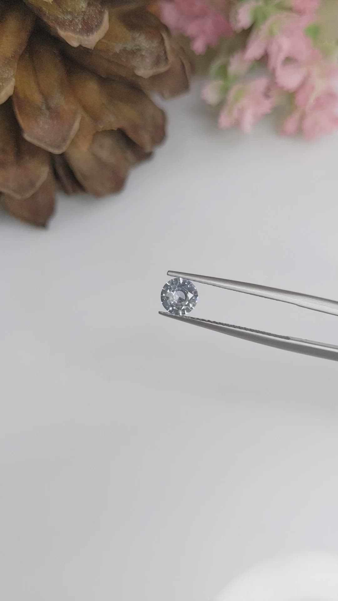 0.76 Ct. Bluish Grey Sapphire from Ceylon (Sri Lanka) Size Video