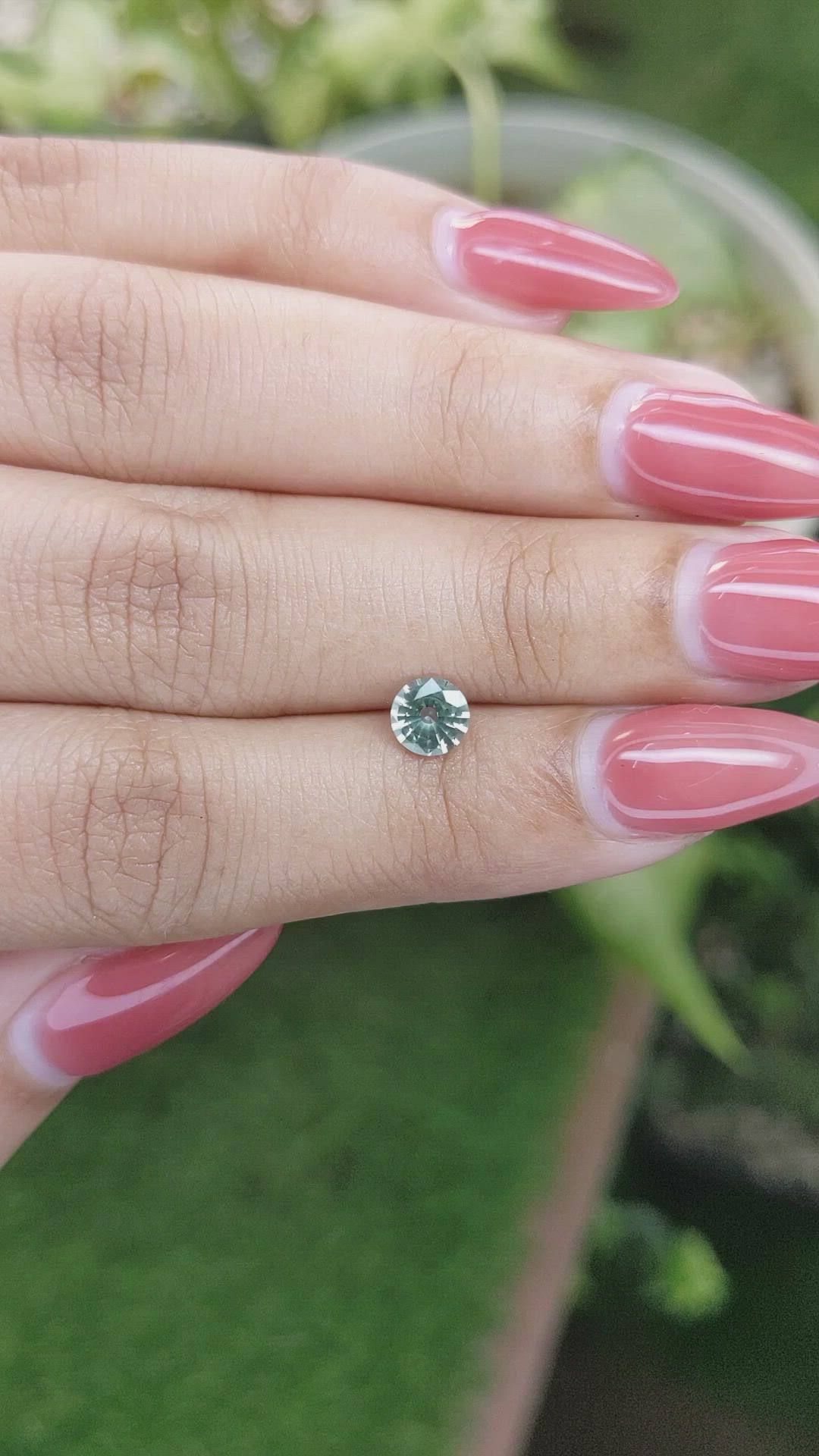 0.67 Ct. Bluish Green Sapphire from Ceylon (Sri Lanka) Size Video