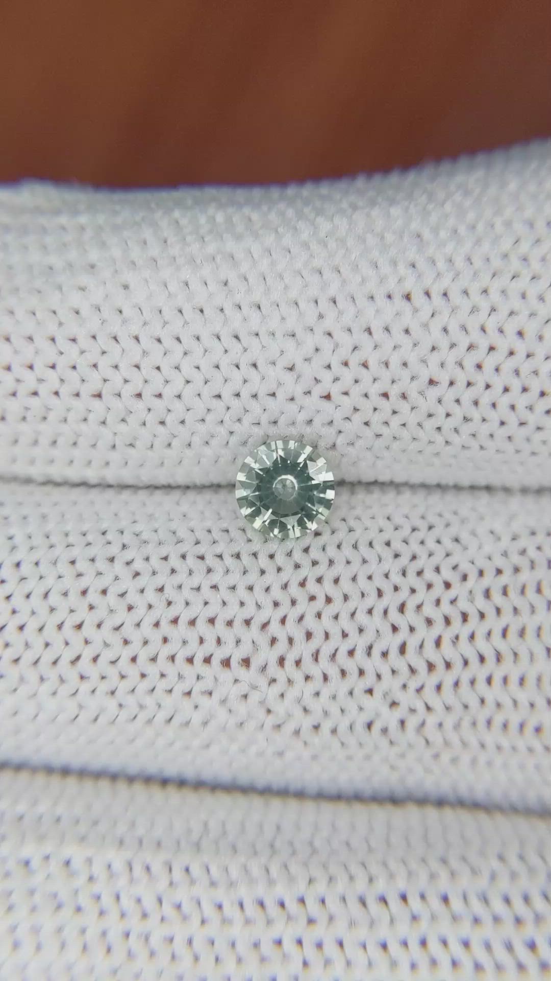 0.67 Ct. Bluish Green Sapphire from Ceylon (Sri Lanka) Size Video