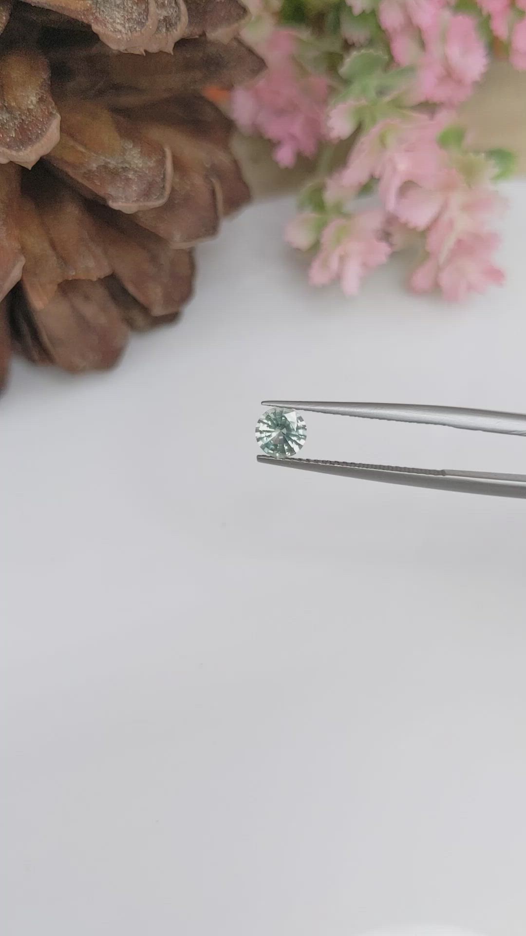 0.67 Ct. Bluish Green Sapphire from Ceylon (Sri Lanka) Size Video