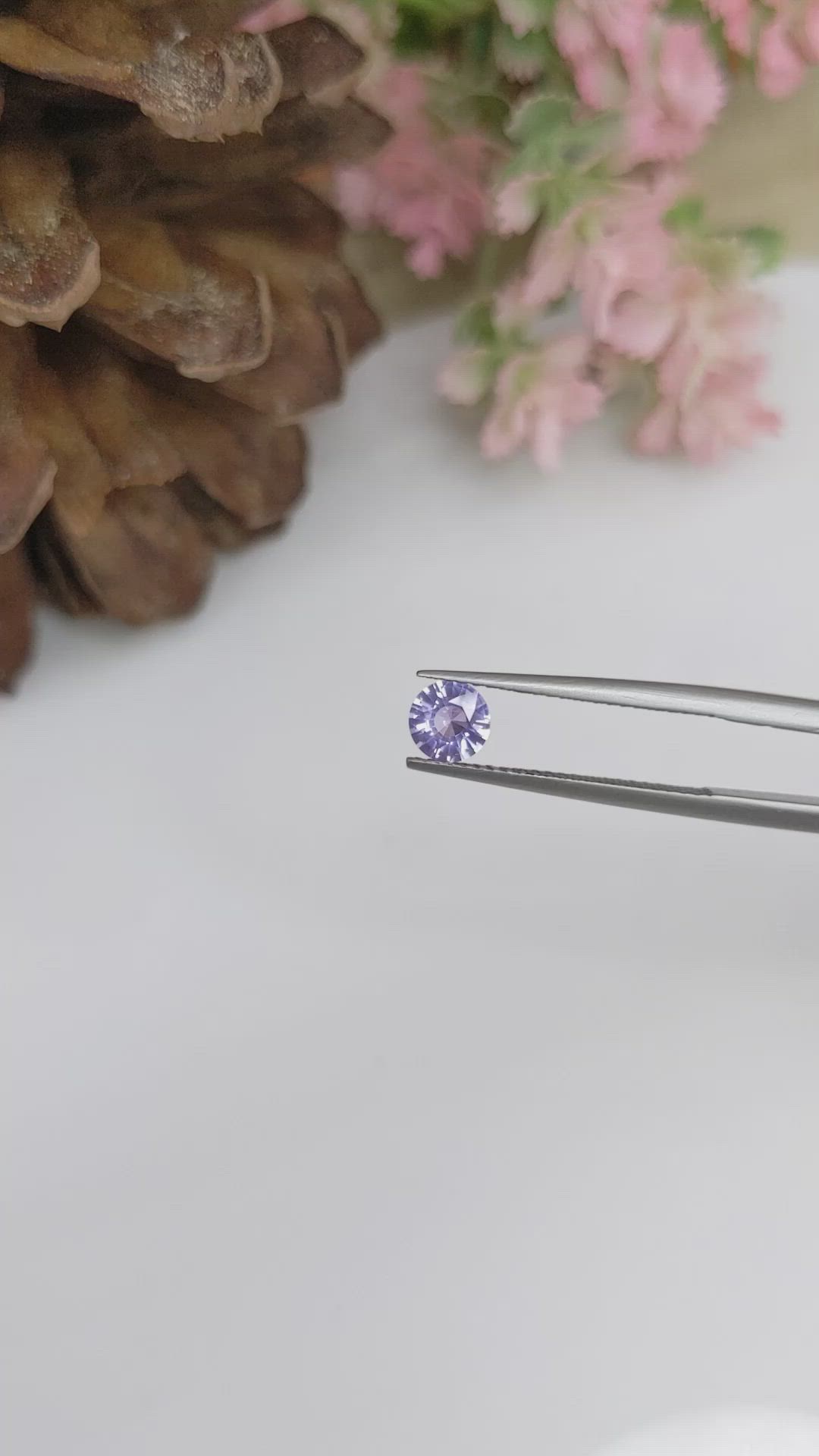 0.63 Ct. Purple Sapphire from Ceylon (Sri Lanka) Size Video