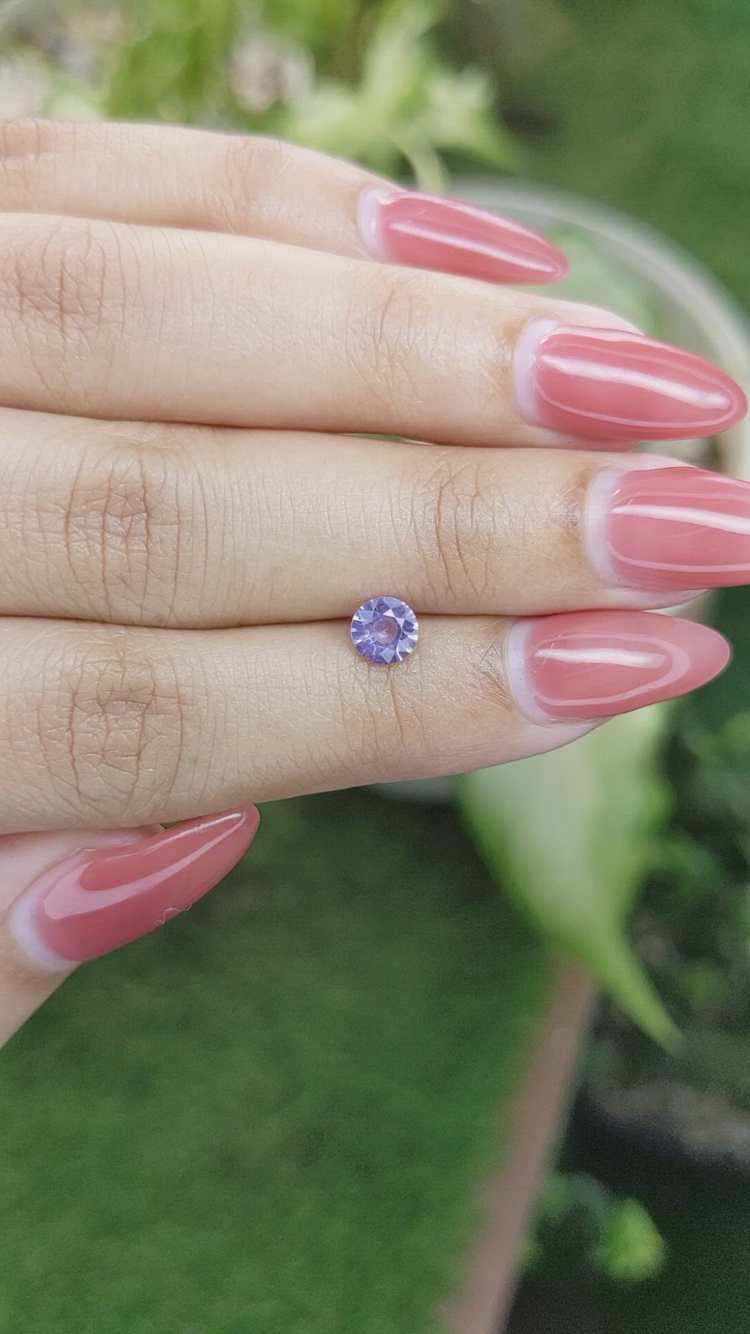 0.63 Ct. Purple Sapphire from Ceylon (Sri Lanka) Size Video