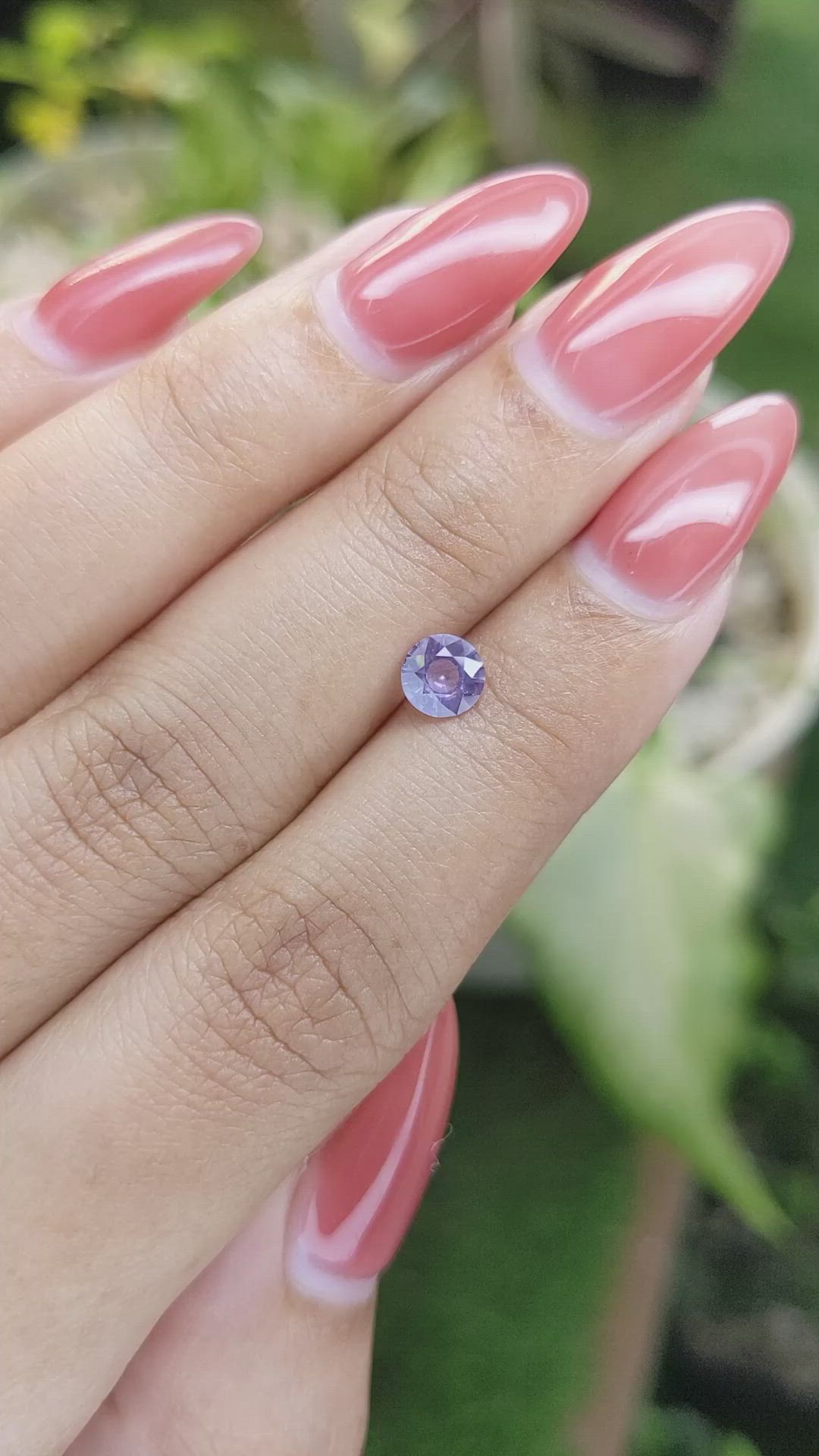 0.63 Ct. Purple Sapphire from Ceylon (Sri Lanka) Size Video