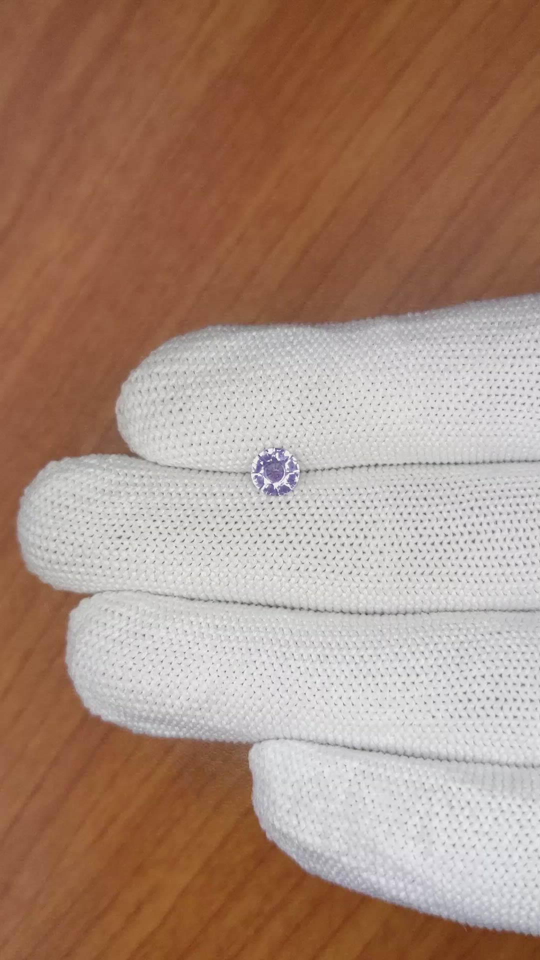 0.63 Ct. Purple Sapphire from Ceylon (Sri Lanka) Size Video