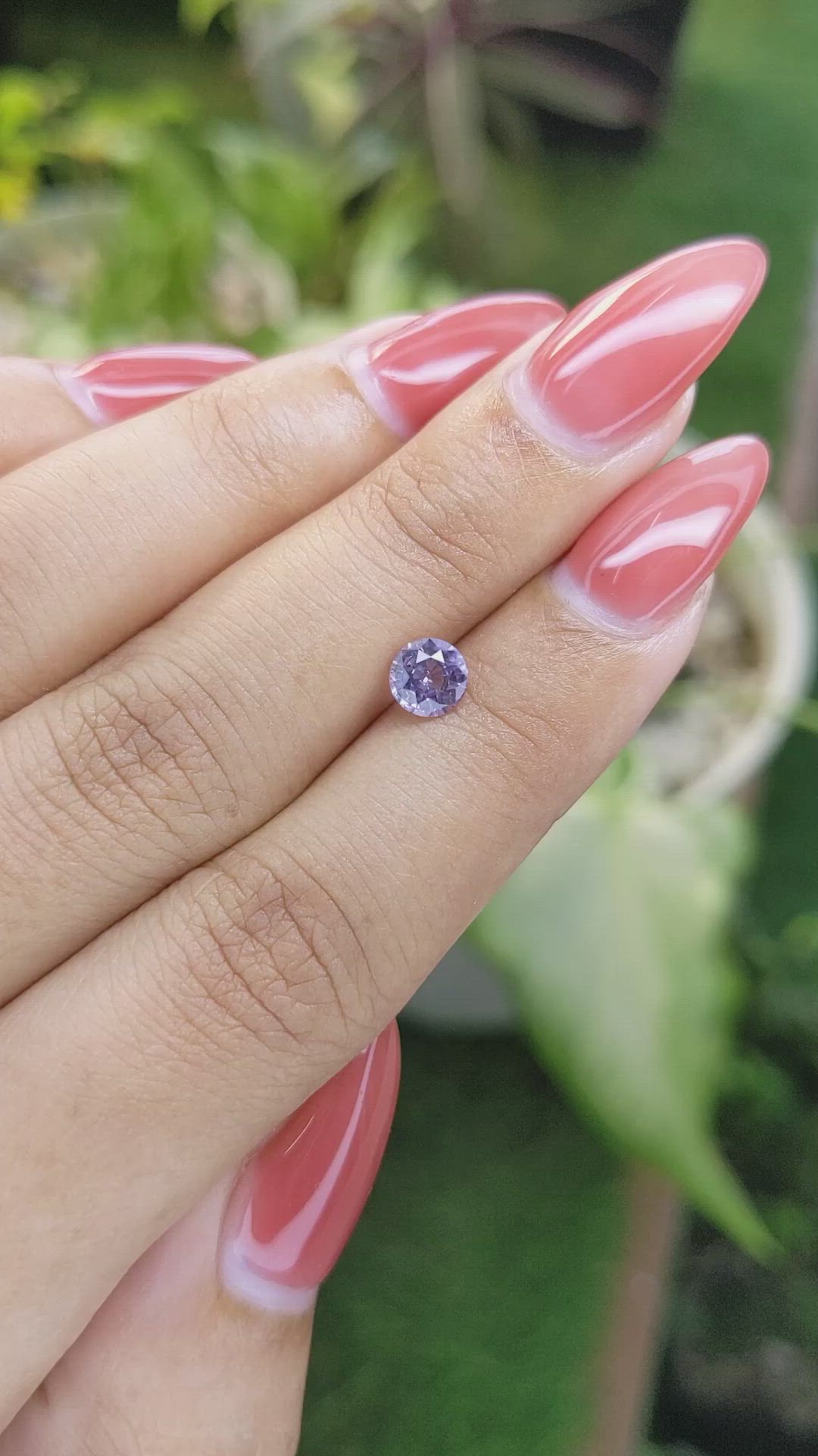 0.79 Ct. Purple Sapphire from Ceylon (Sri Lanka) Size Video