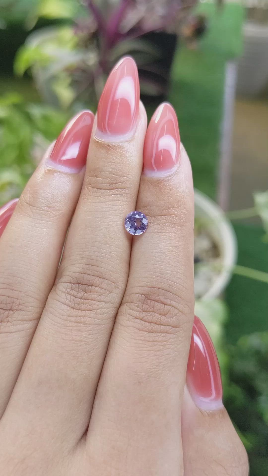 0.79 Ct. Purple Sapphire from Ceylon (Sri Lanka) Size Video
