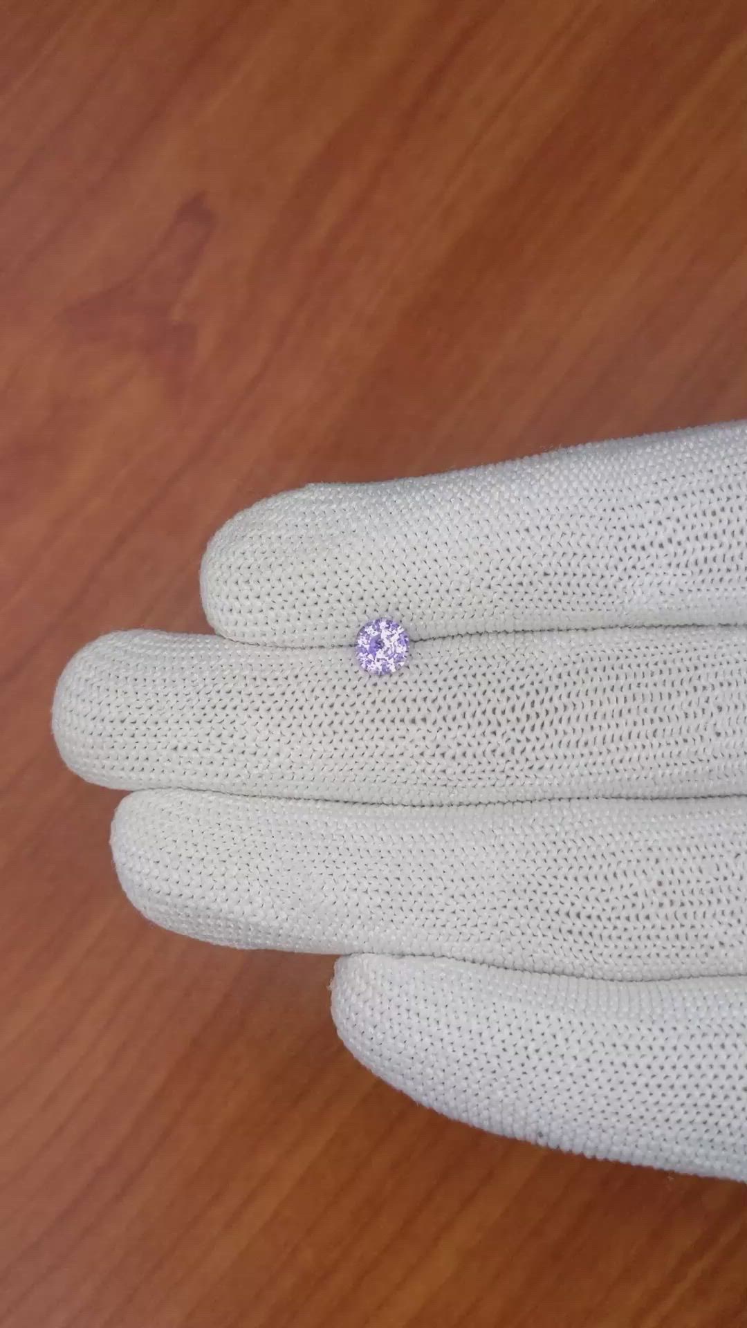 0.79 Ct. Purple Sapphire from Ceylon (Sri Lanka) Size Video