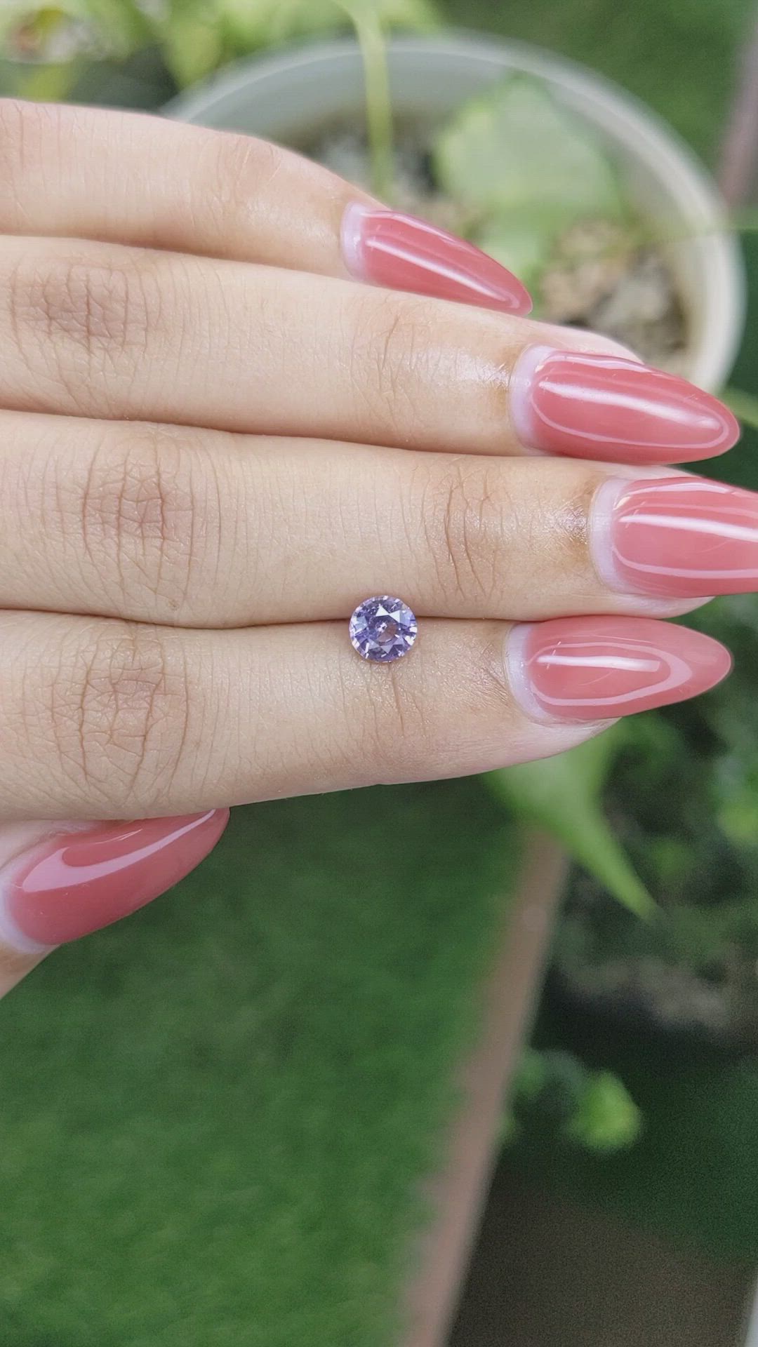 0.79 Ct. Purple Sapphire from Ceylon (Sri Lanka) Size Video