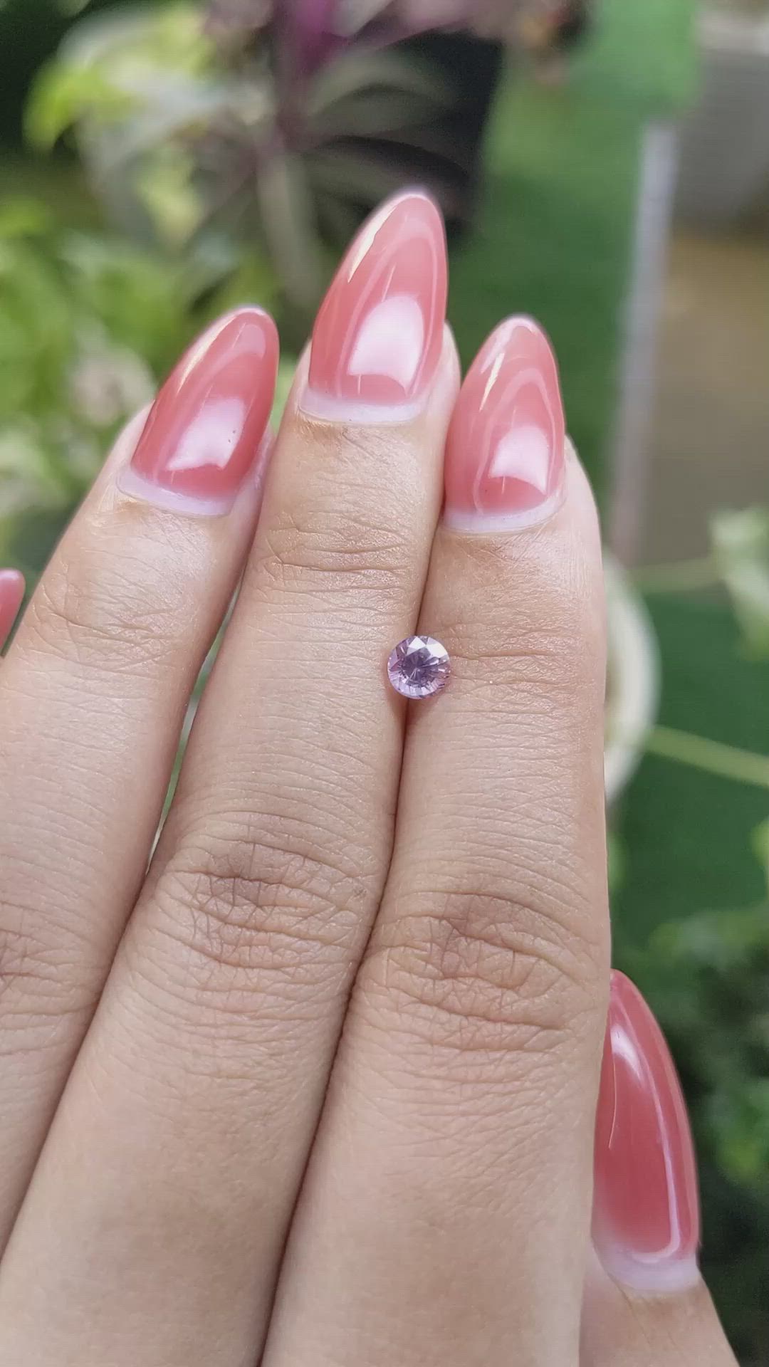 0.50 Ct. Purple Sapphire from Ceylon (Sri Lanka) Size Video