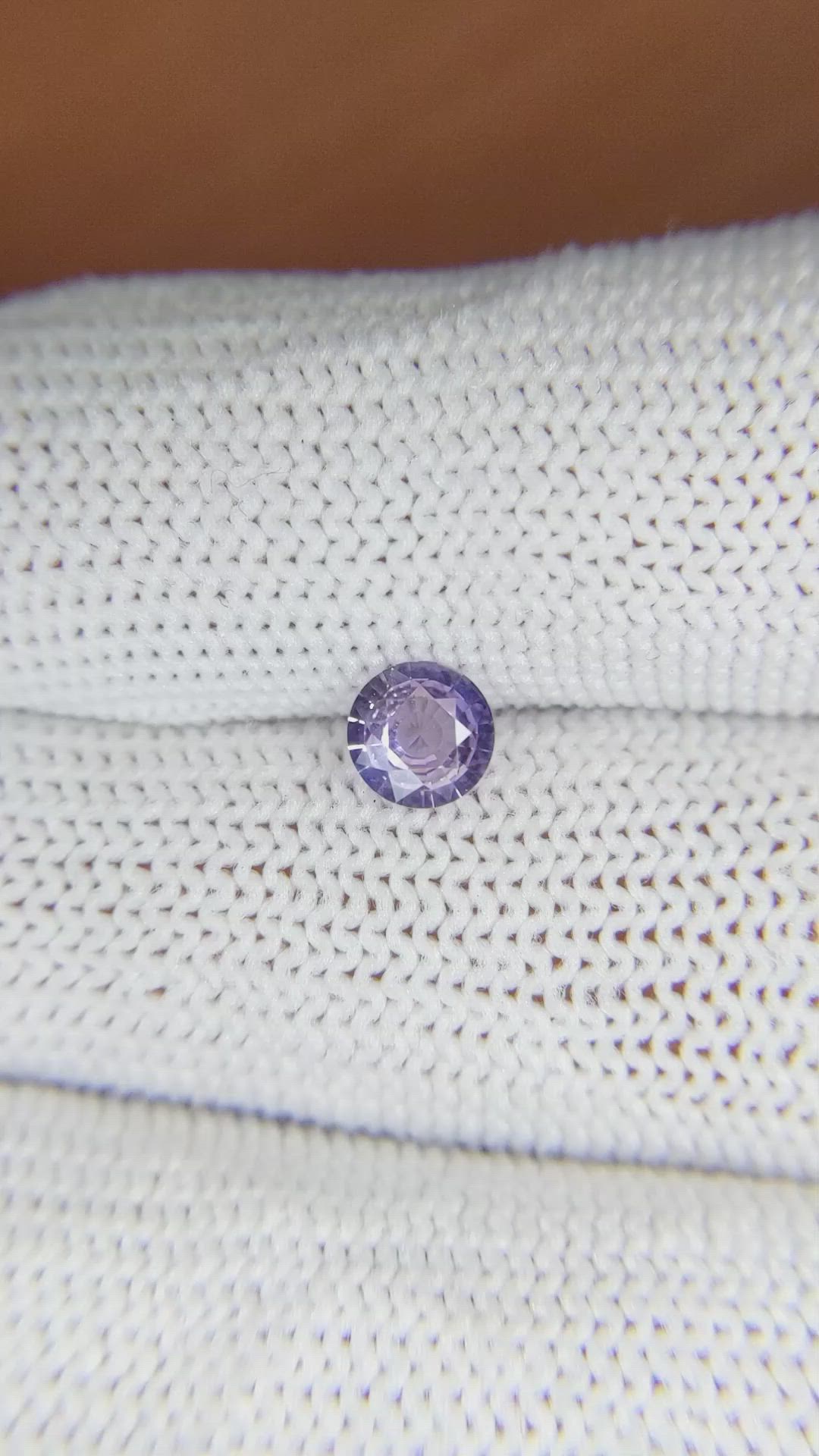 0.56 Ct. Bluish Purple Sapphire from Ceylon (Sri Lanka) Size Video
