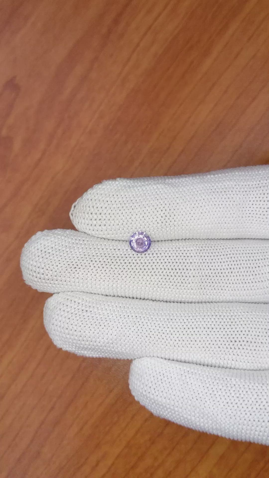 0.56 Ct. Bluish Purple Sapphire from Ceylon (Sri Lanka) Size Video
