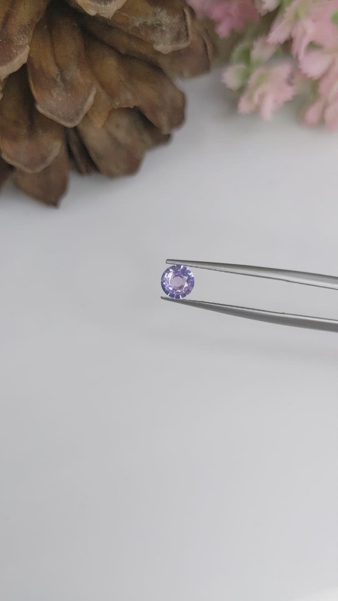0.56 Ct. Bluish Purple Sapphire from Ceylon (Sri Lanka) Size Video