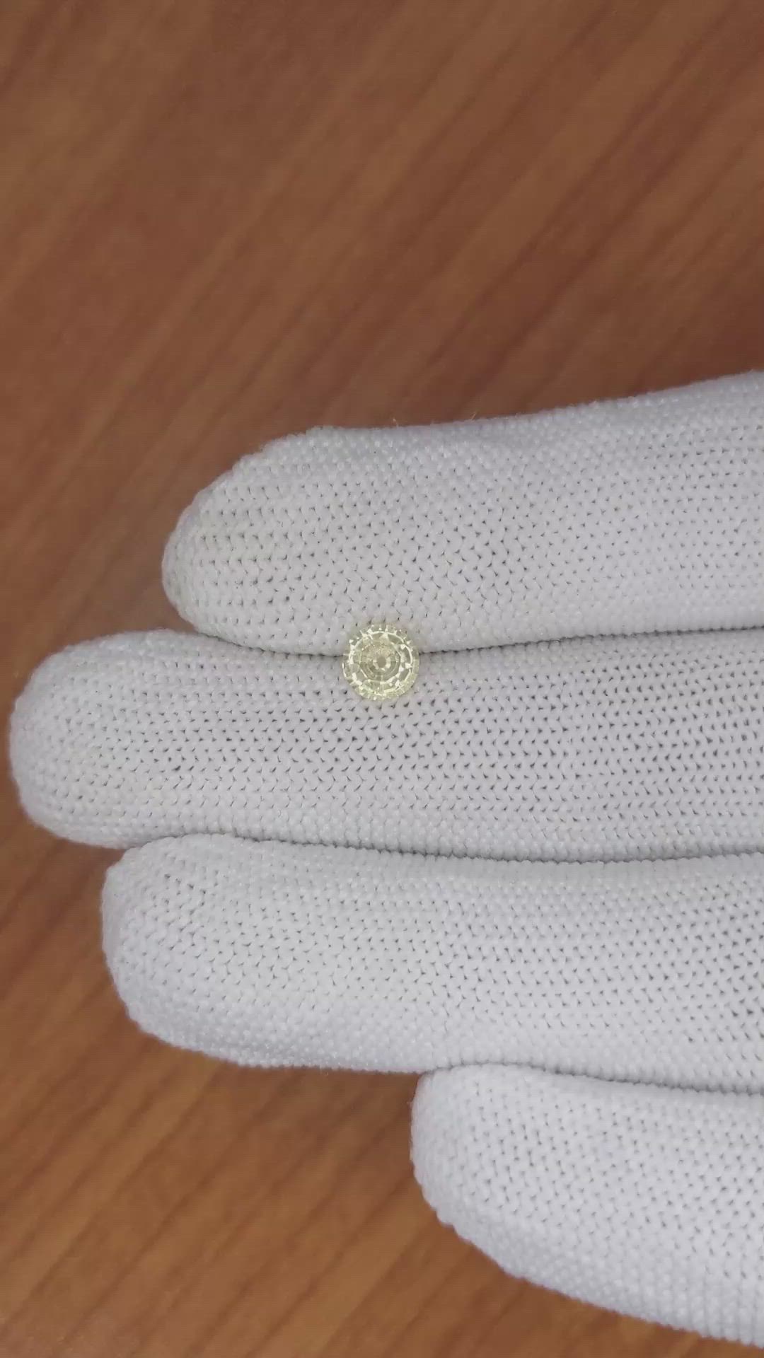 0.66 Ct. Yellow Sapphire from Ceylon (Sri Lanka) Size Video