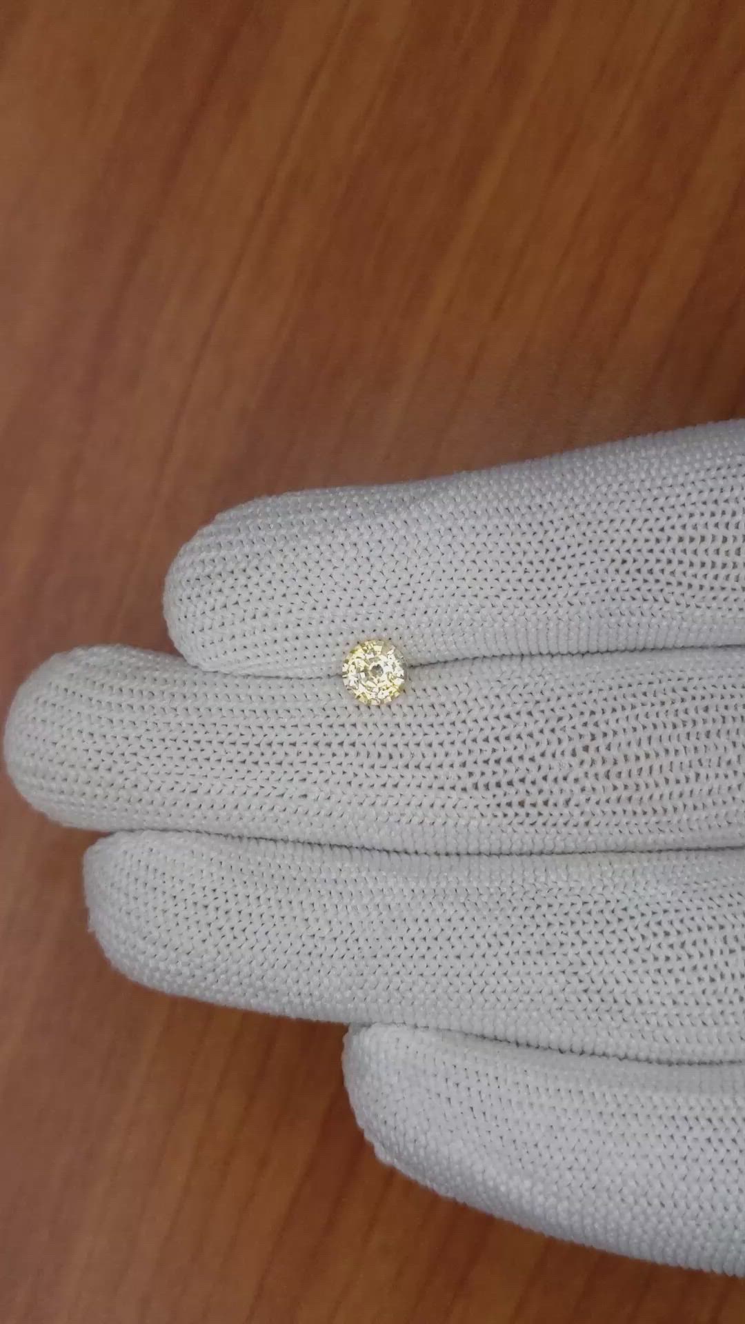 0.79 Ct. Yellow Sapphire from Ceylon (Sri Lanka) Size Video