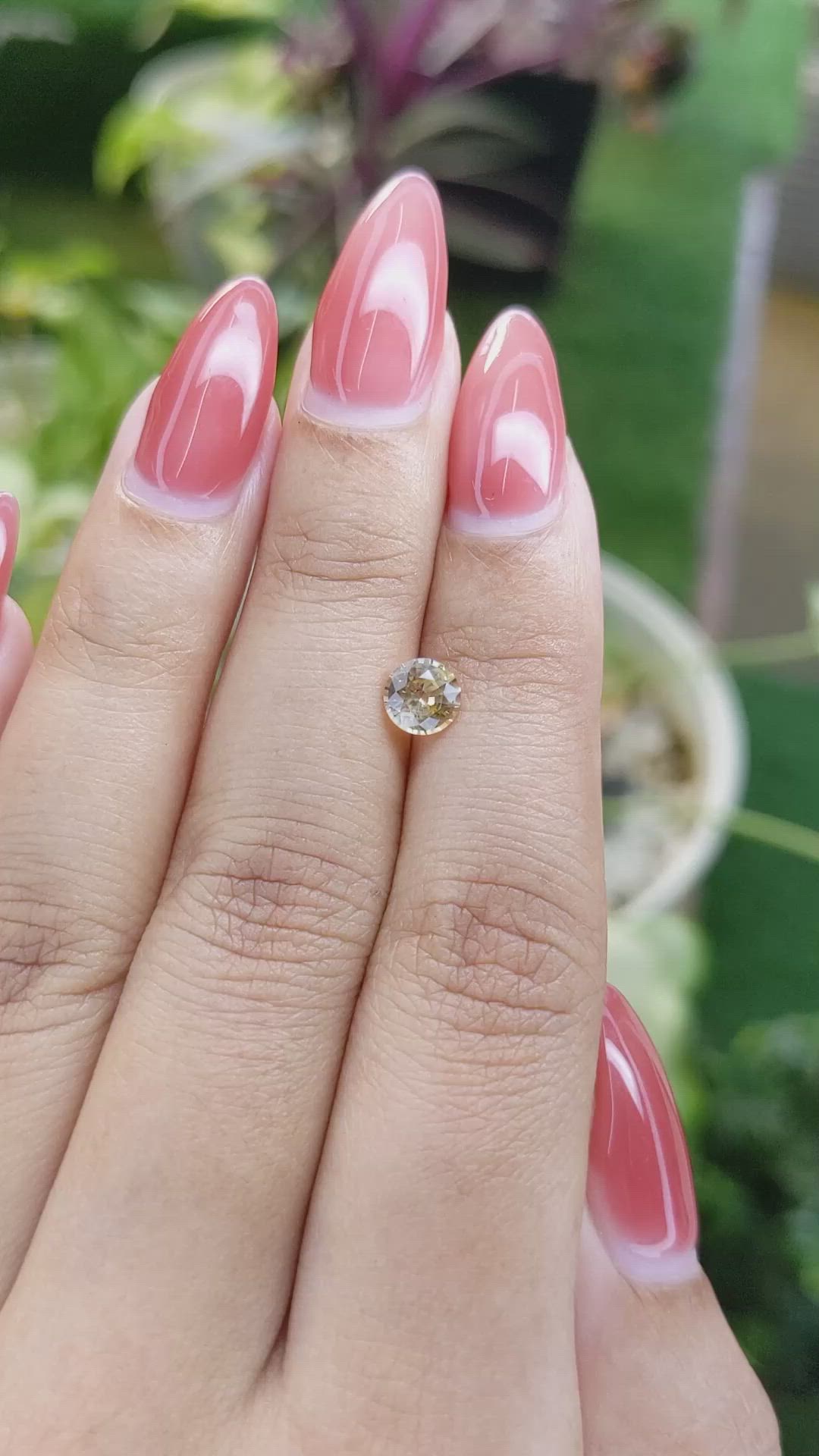 0.79 Ct. Yellow Sapphire from Ceylon (Sri Lanka) Size Video