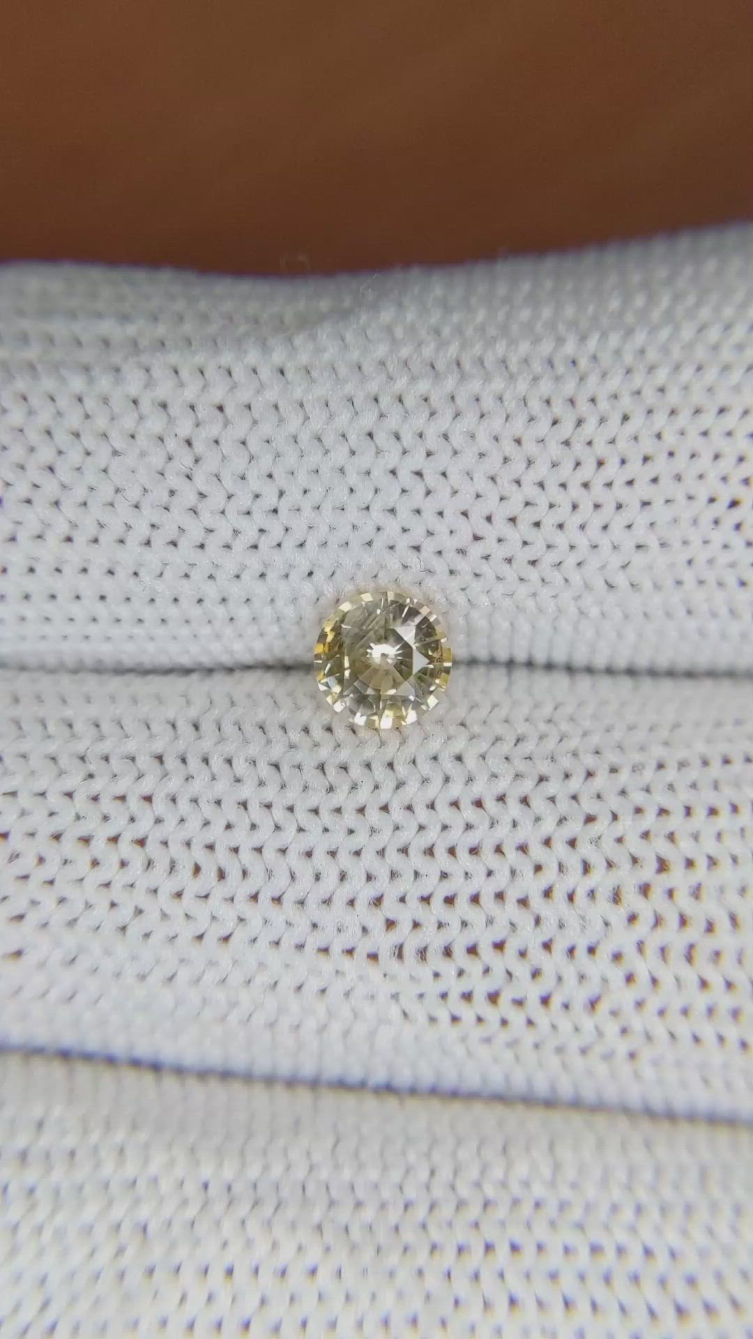 0.79 Ct. Yellow Sapphire from Ceylon (Sri Lanka) Size Video